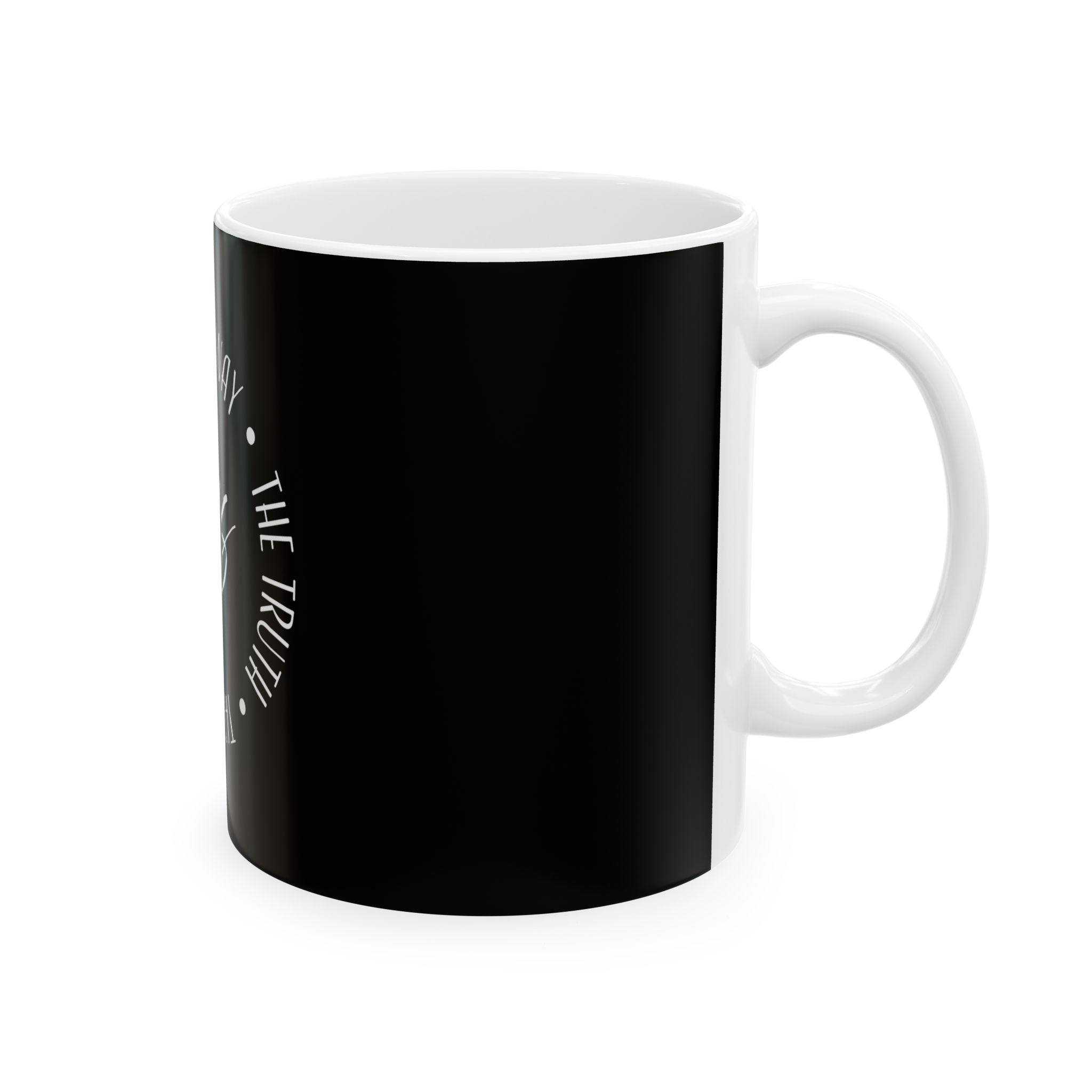 Ceramic Mug: Inspirational -Jesus (black)