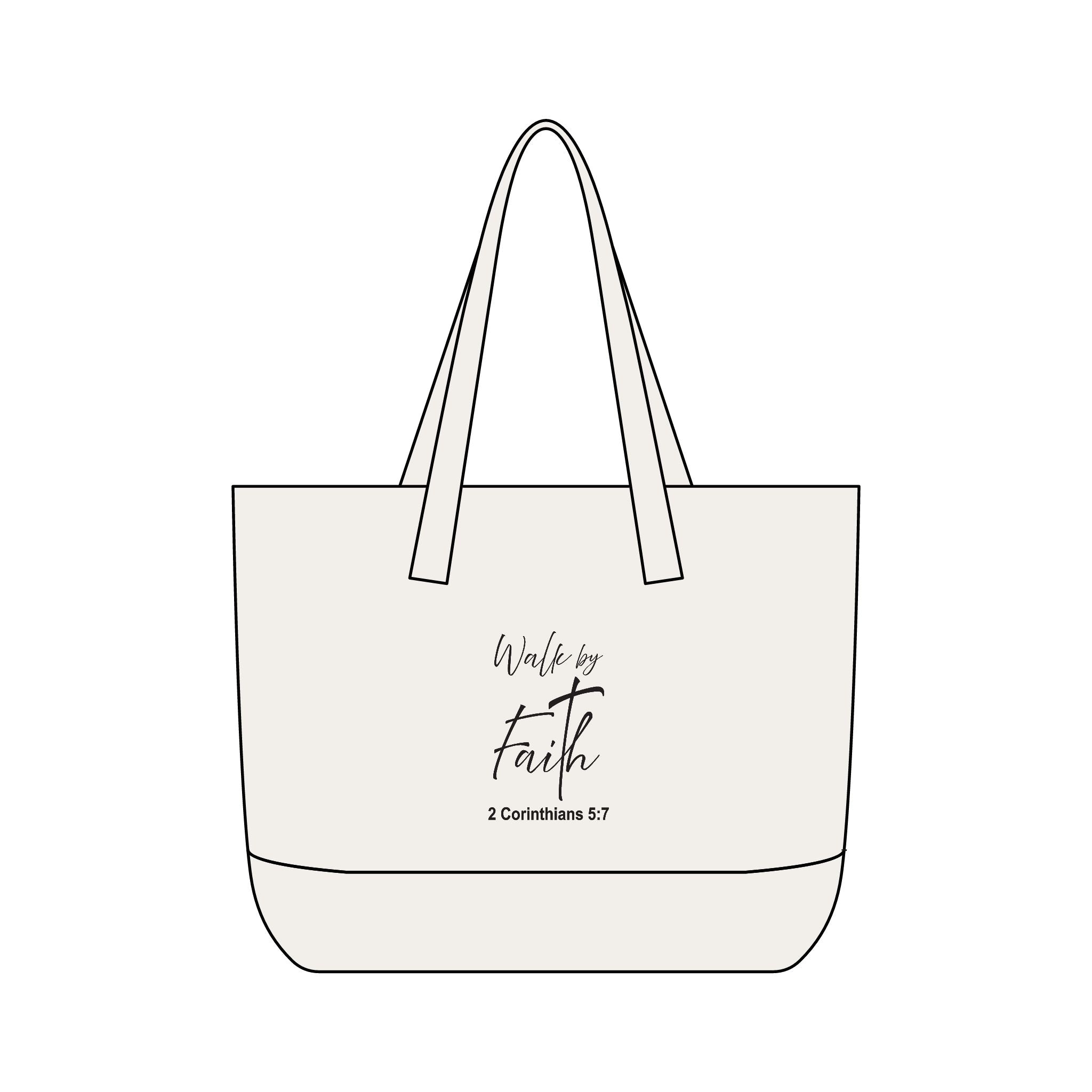 Tote Bag:  Inspirational - Walk by faith