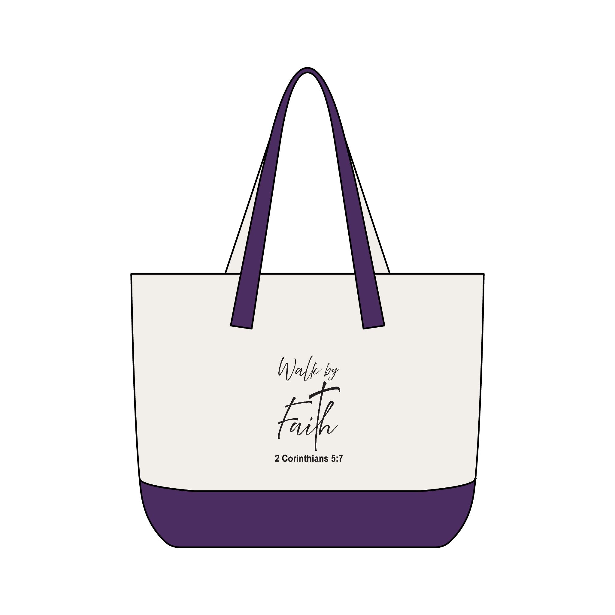 Tote Bag:  Inspirational - Walk by faith