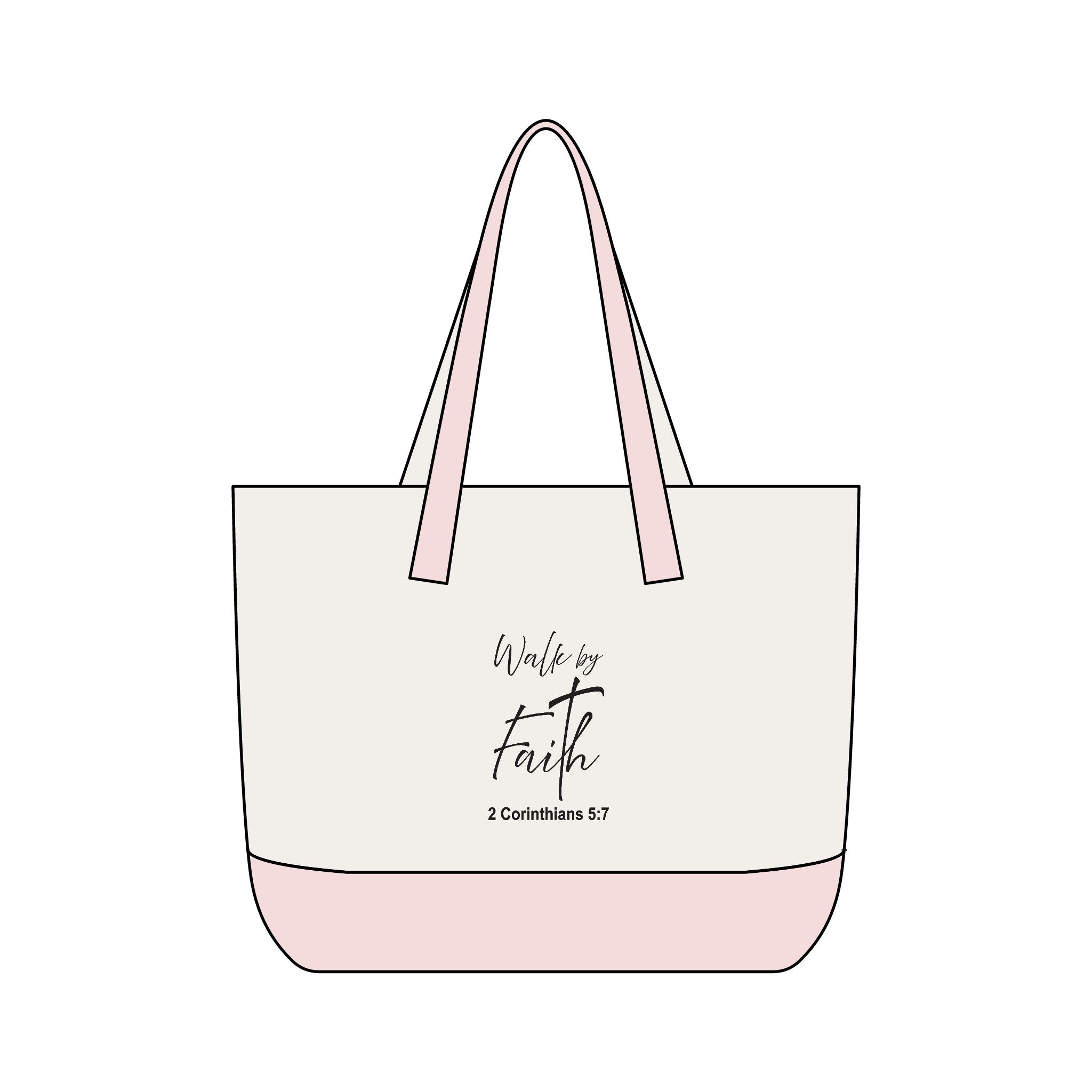 Tote Bag:  Inspirational - Walk by faith