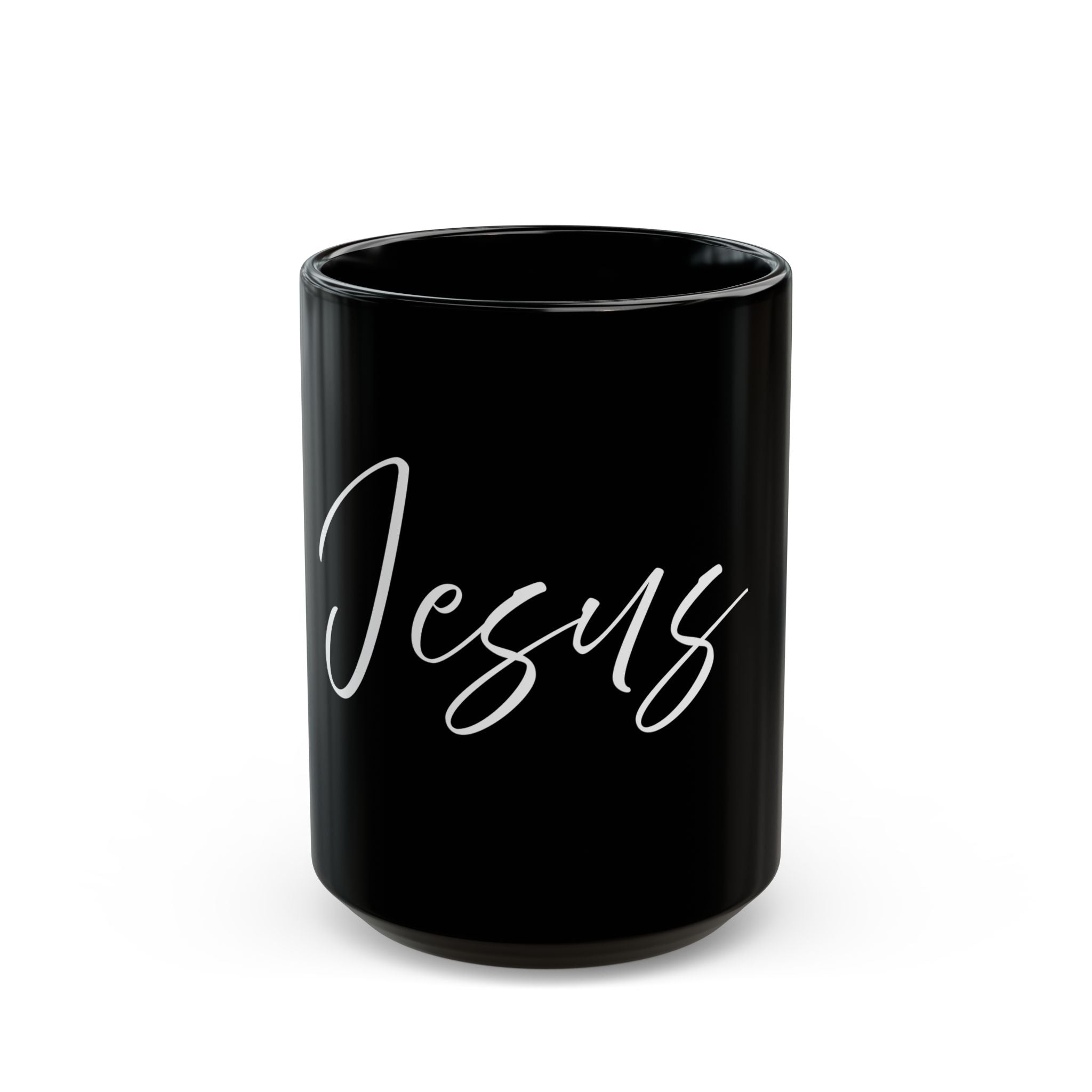 Ceramic Mug: Inspirational - Jesus (11oz & 15oz) - Black