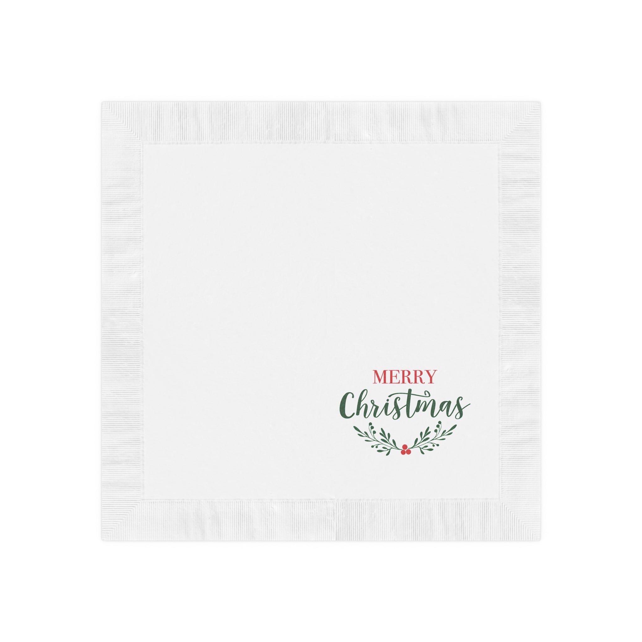 Napkins: Festive Holiday - Merry Christmas