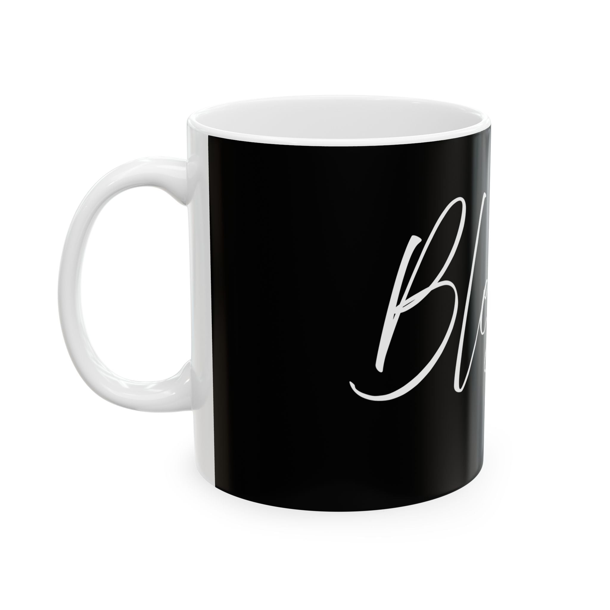 Ceramic Mug: Inspirational - Blessed (black)