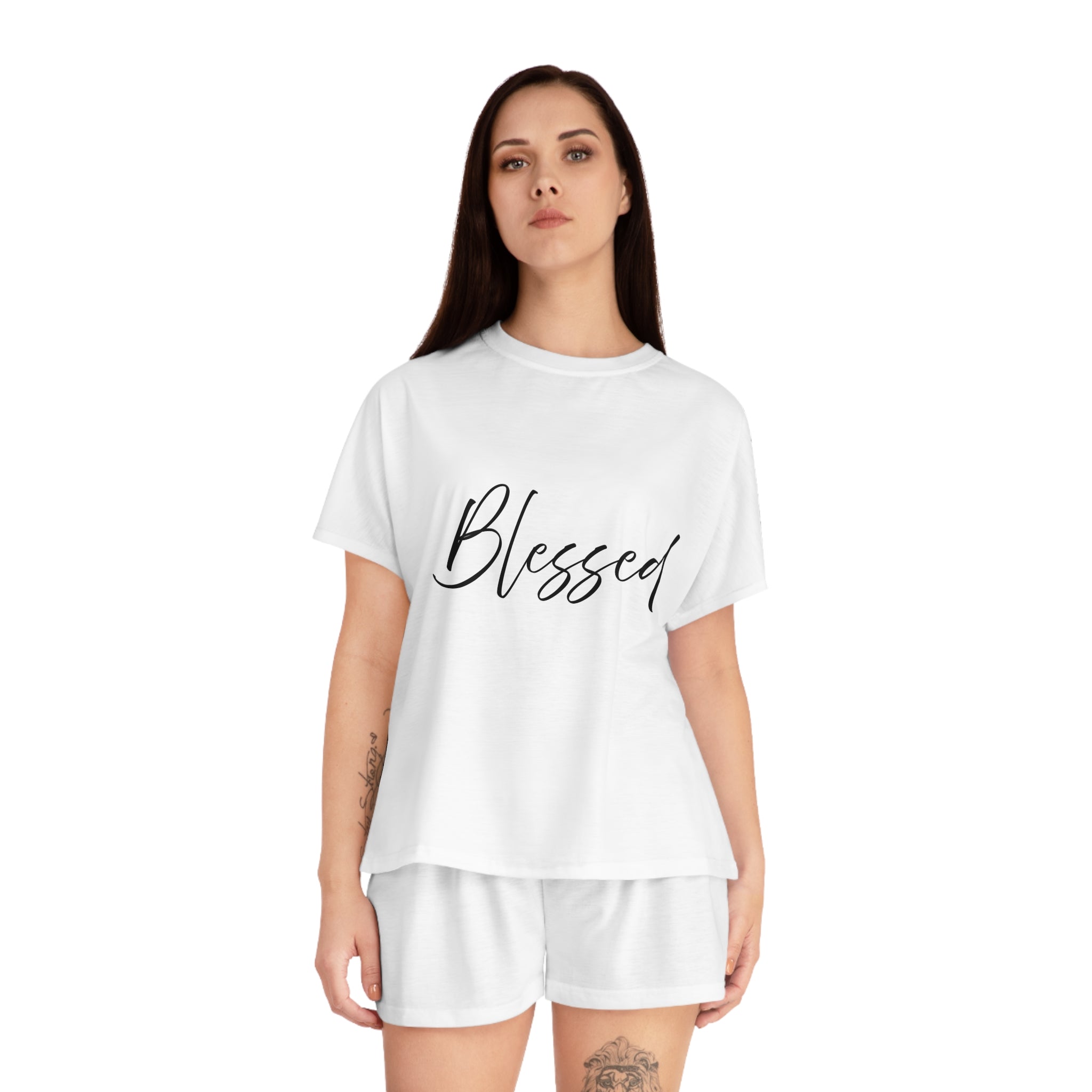 Short Pajama Set: Inspirational - Blessed