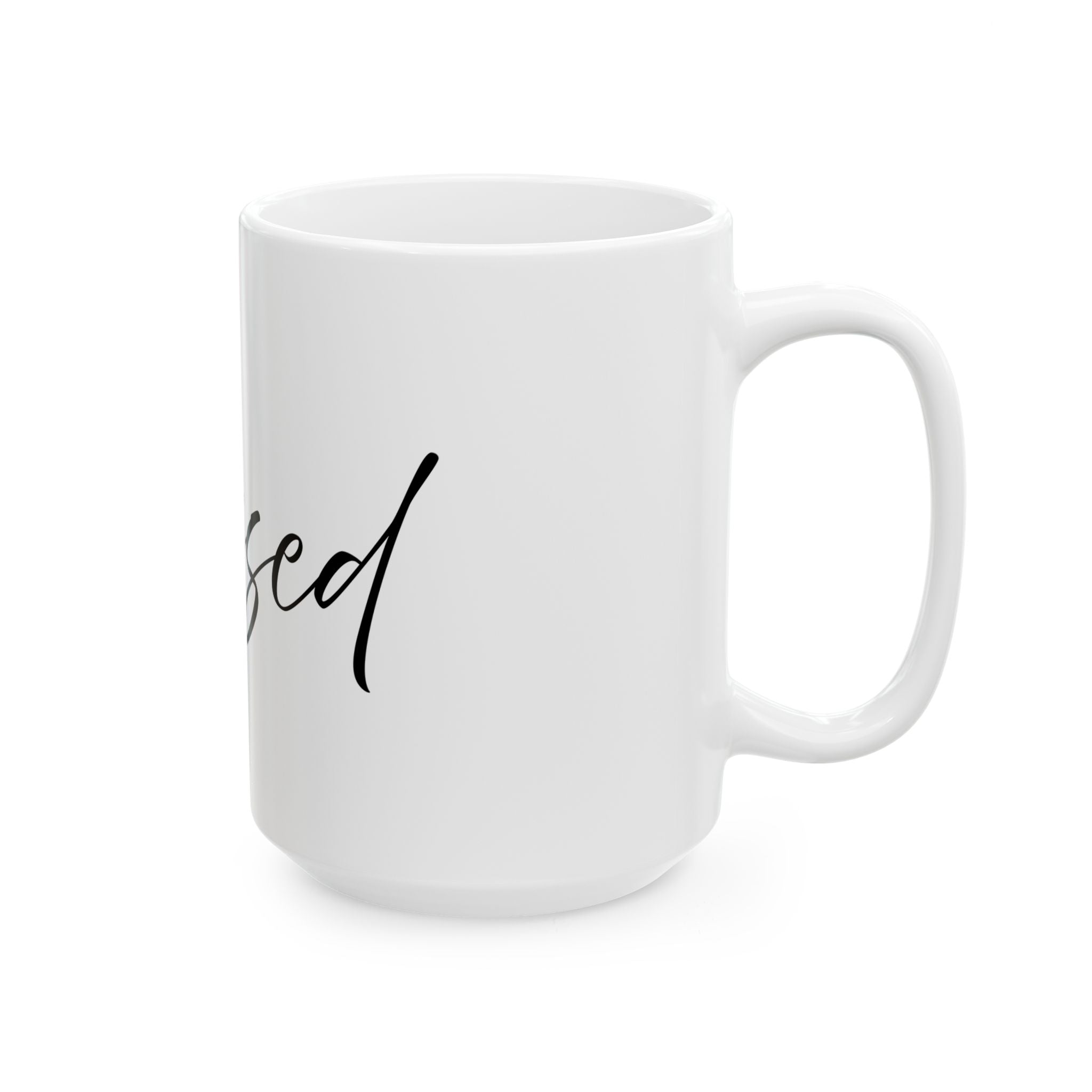 Ceramic Mug: Inspirational - Blessed (white)
