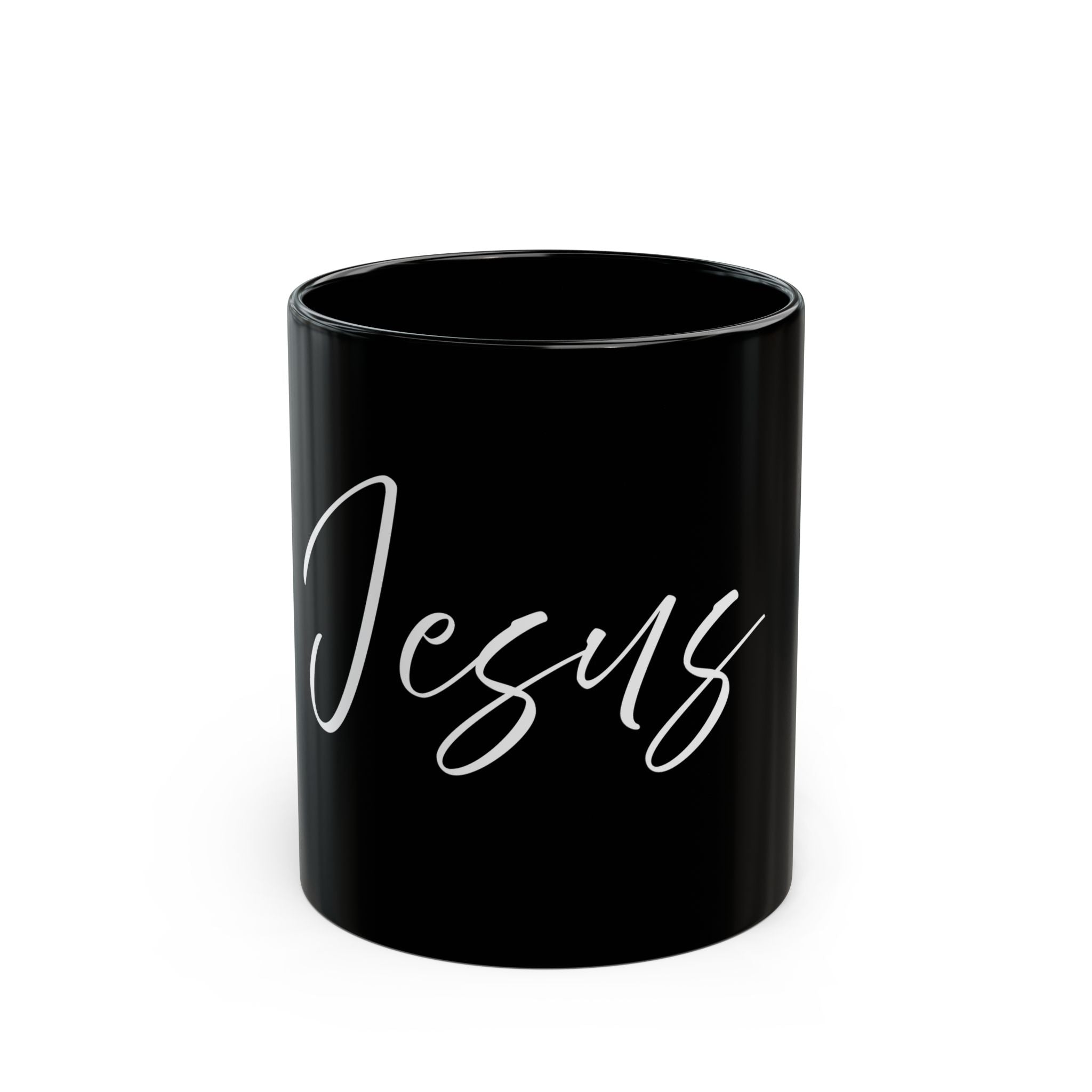 Ceramic Mug: Inspirational - Jesus (11oz & 15oz) - Black