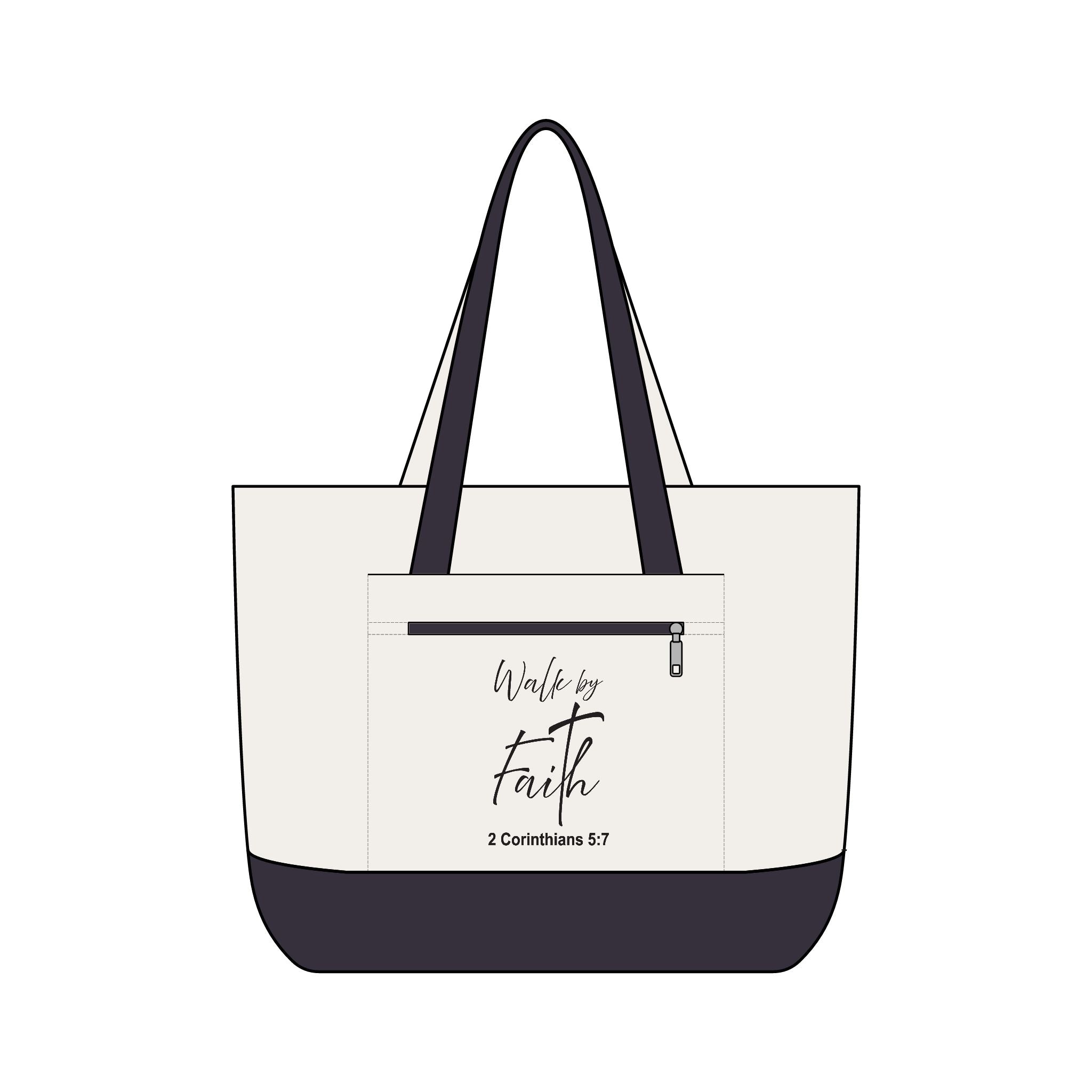 Tote Bag:  Inspirational - Walk by faith