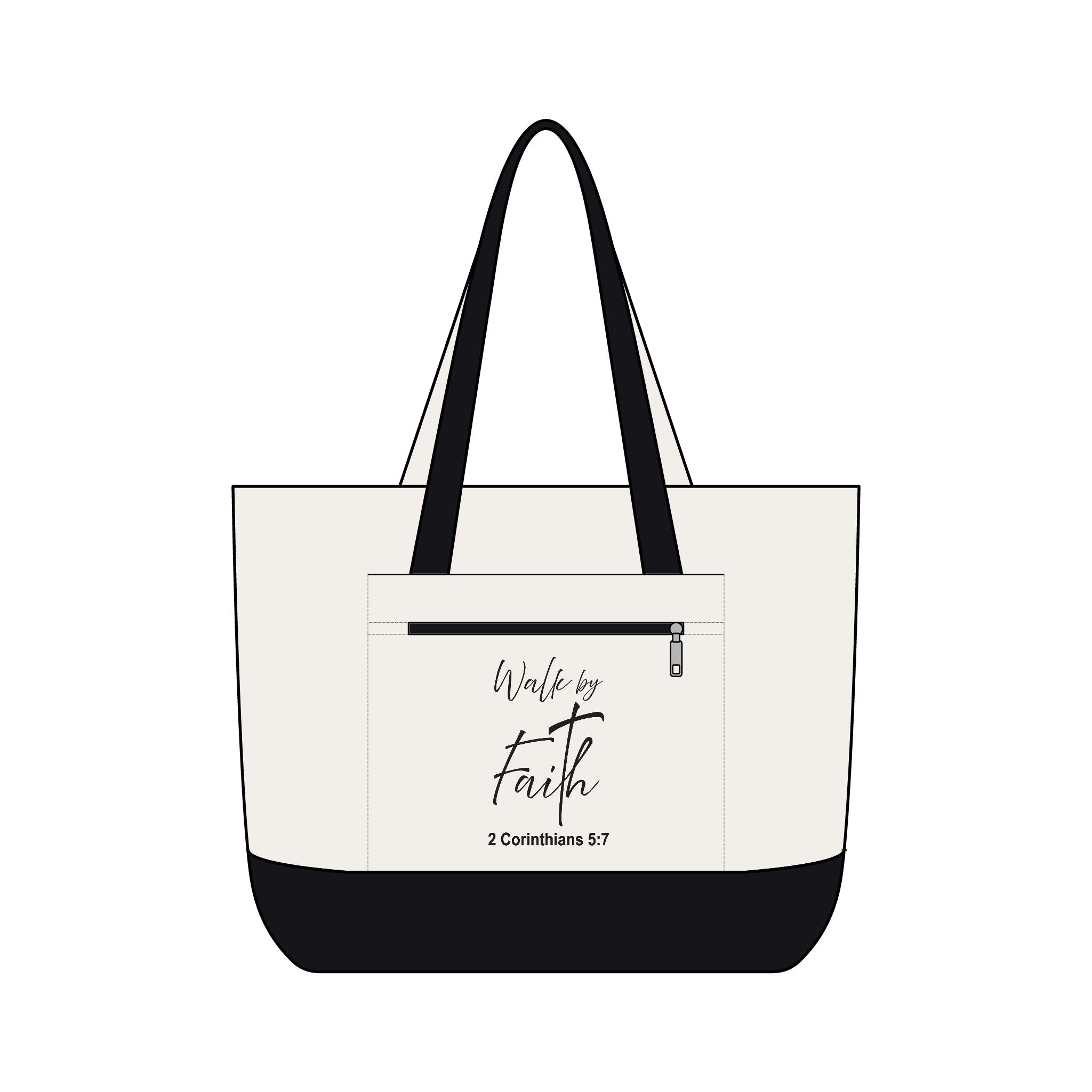 Tote Bag:  Inspirational - Walk by faith