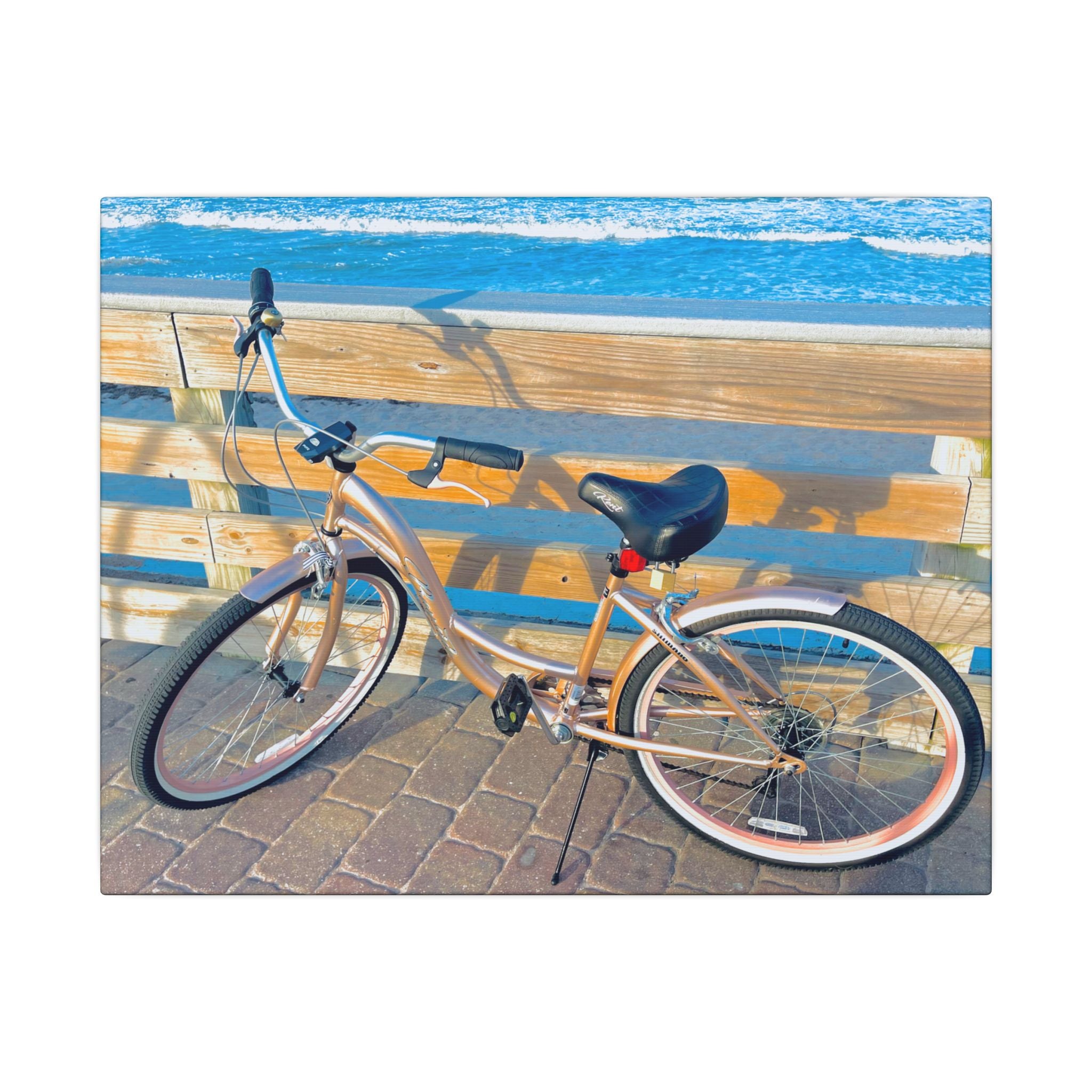 Canvas Print: Beach Bicycle - Ormond-By-The-Sea