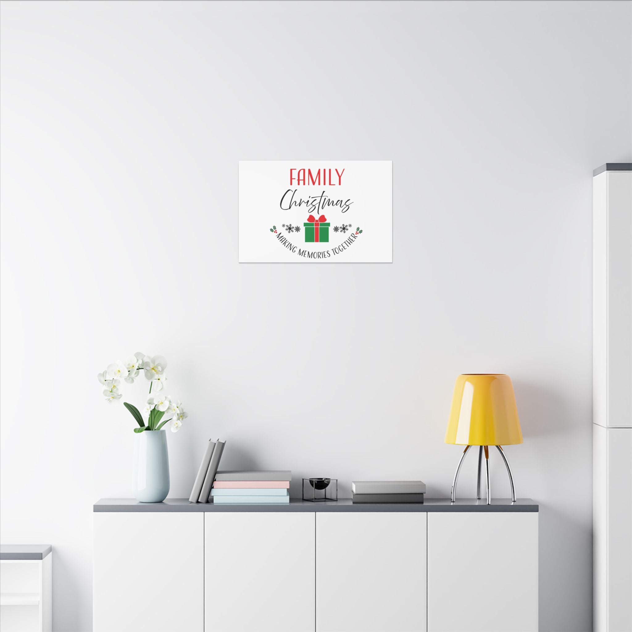 Canvas Wall Art: Family Christmas -Making Memories Together