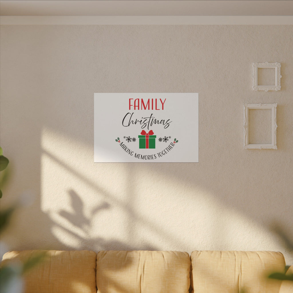 Canvas Wall Art: Family Christmas -Making Memories Together