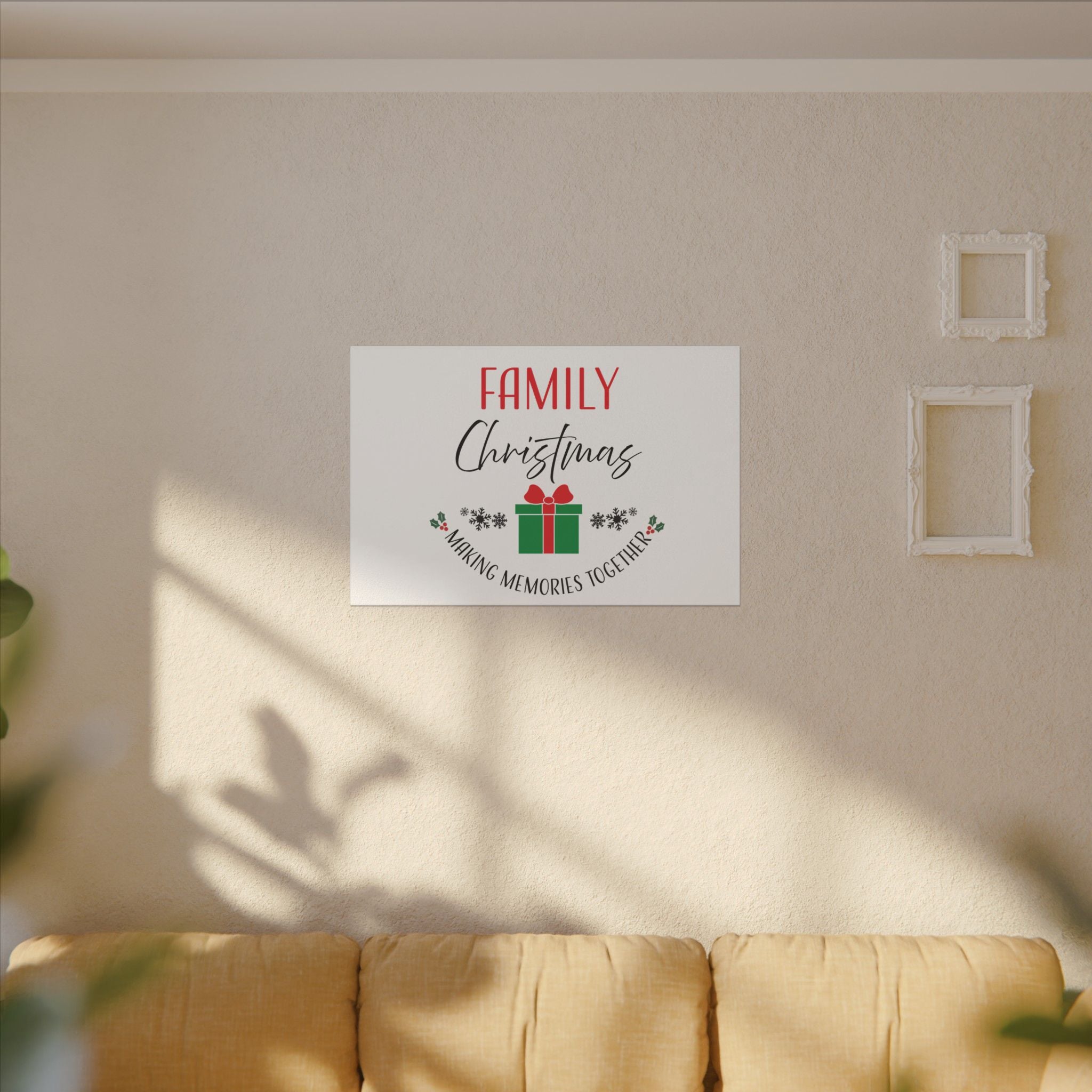 Canvas Wall Art: Family Christmas -Making Memories Together