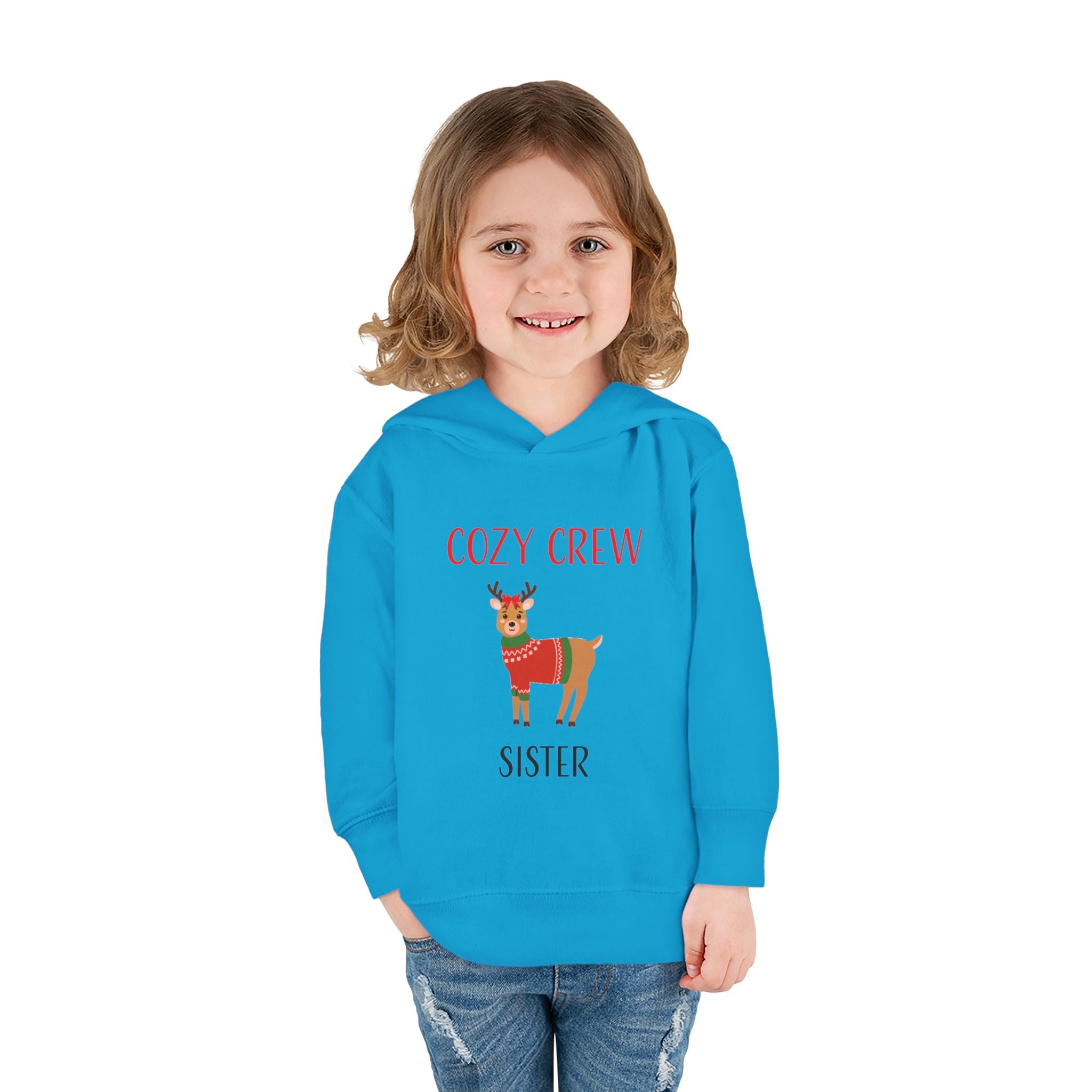 Hoodie: Cozy Crew Reindeer Sister (Toddler)
