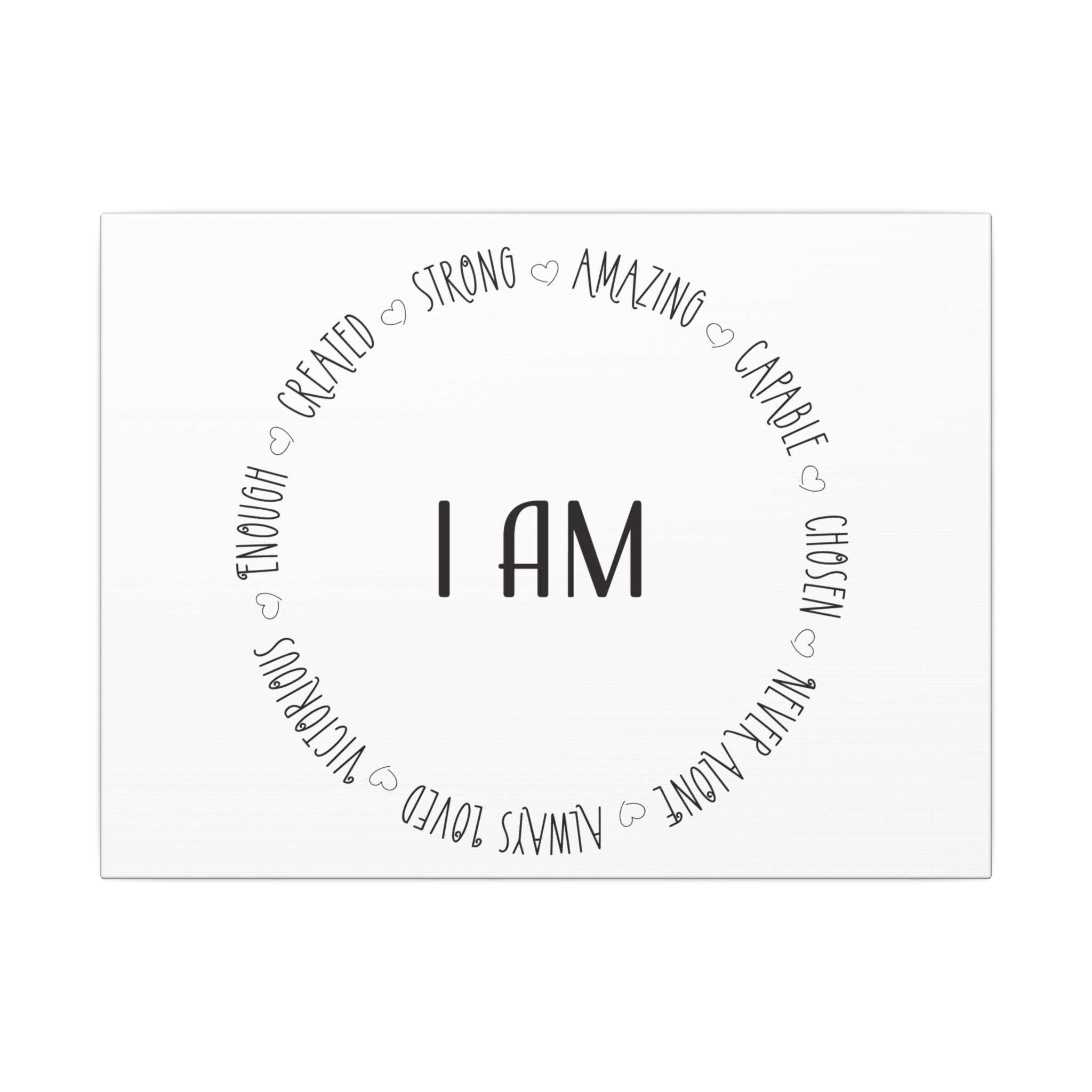 Canvas Wall Art:  Inspirational - I AM Affirmation