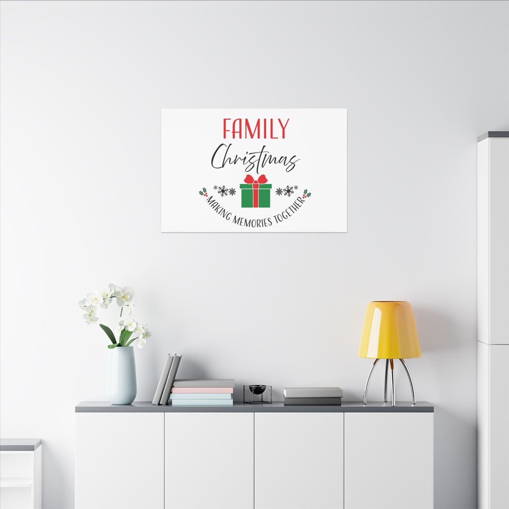 Canvas Wall Art: Family Christmas -Making Memories Together