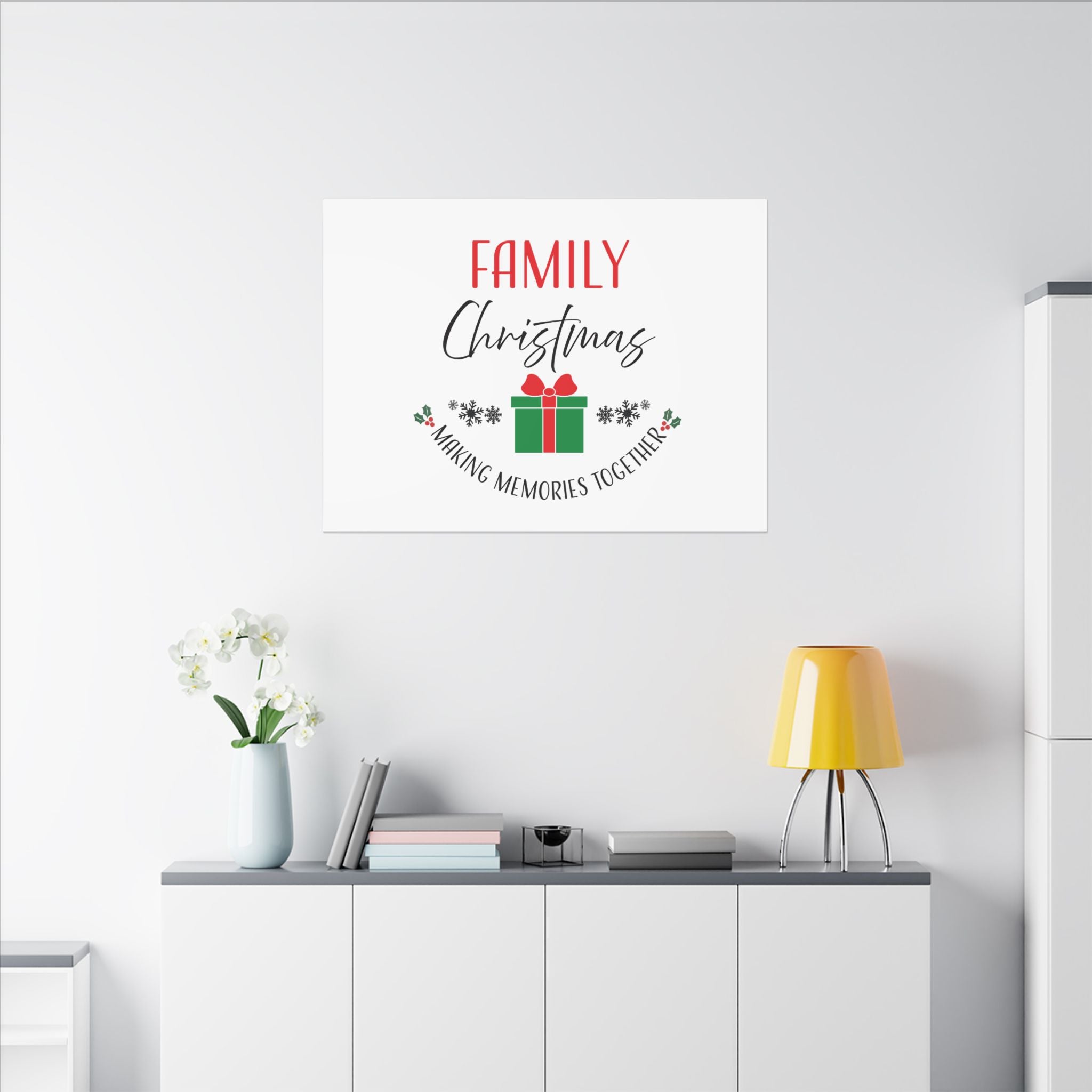 Canvas Wall Art: Family Christmas -Making Memories Together