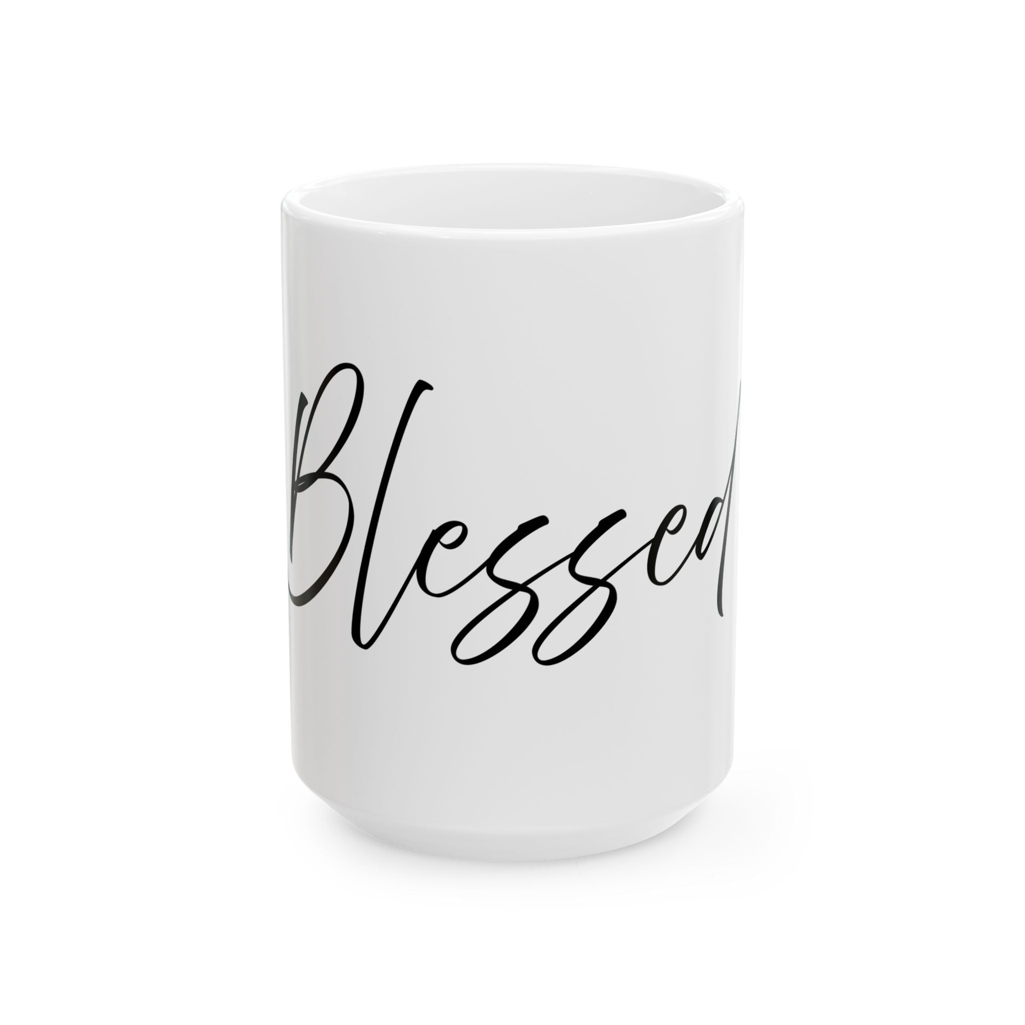 Ceramic Mug: Inspirational - Blessed (white)