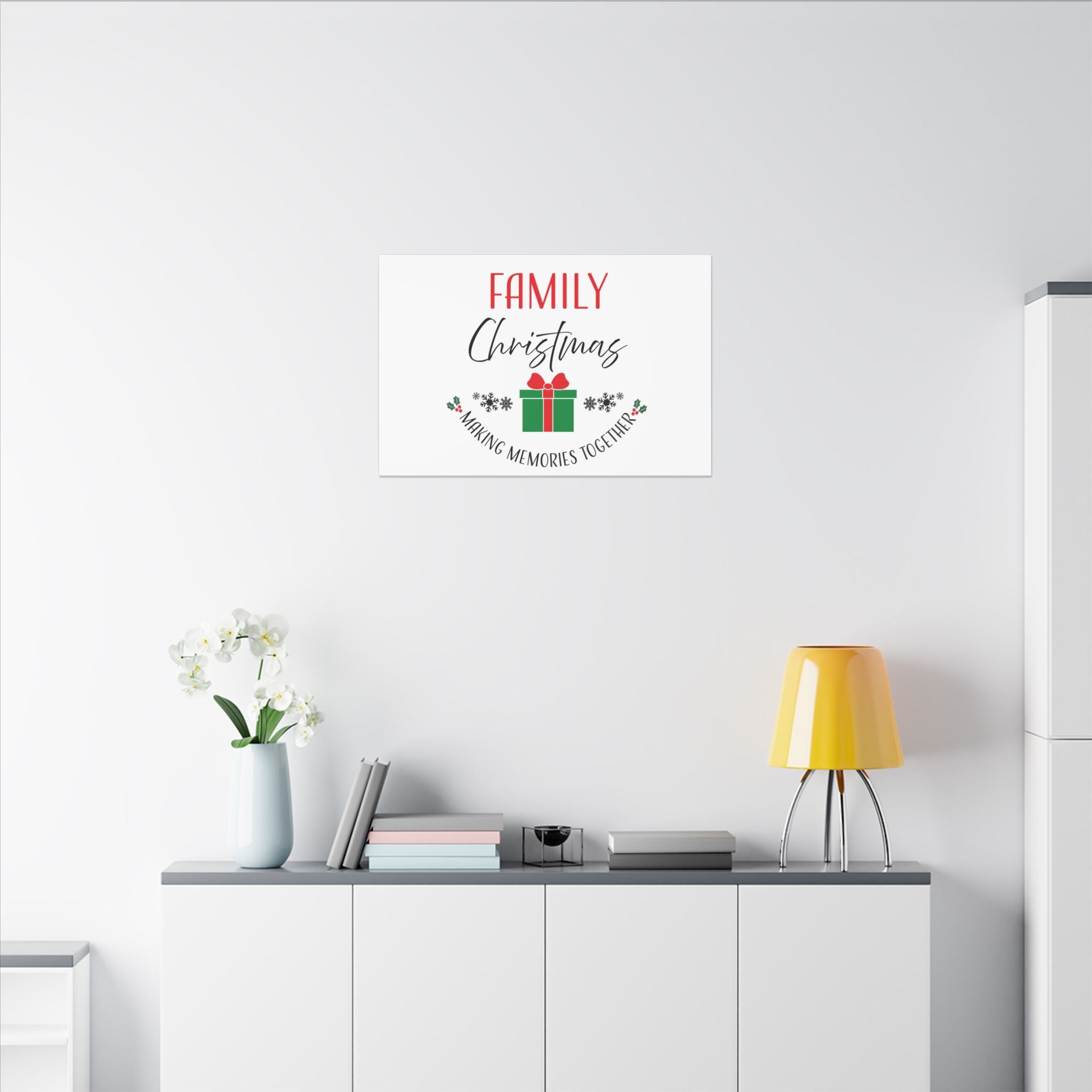 Canvas Wall Art: Family Christmas -Making Memories Together