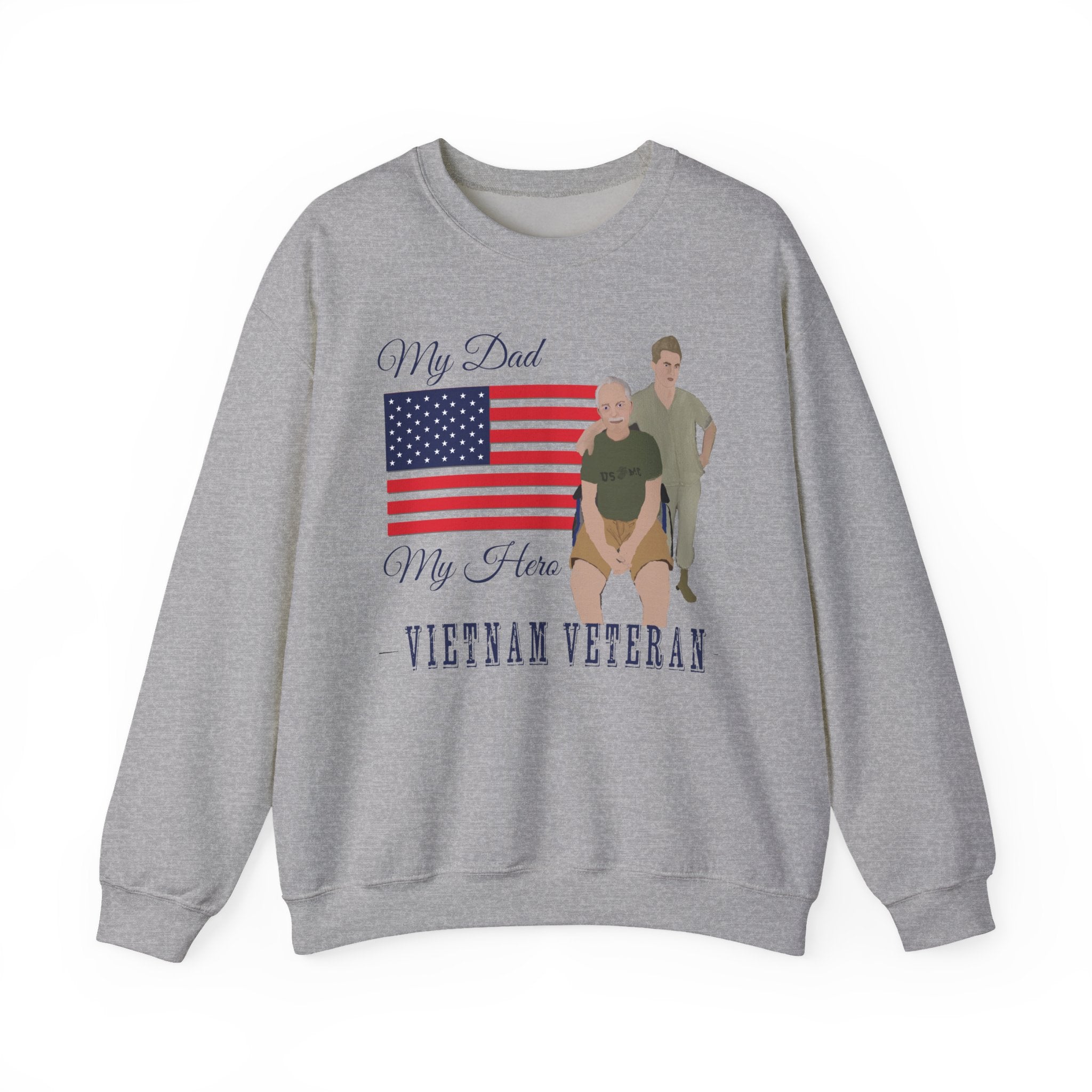 Sweatshirt - Patriotic - My Dad My Hero (Vietnam Veteran)