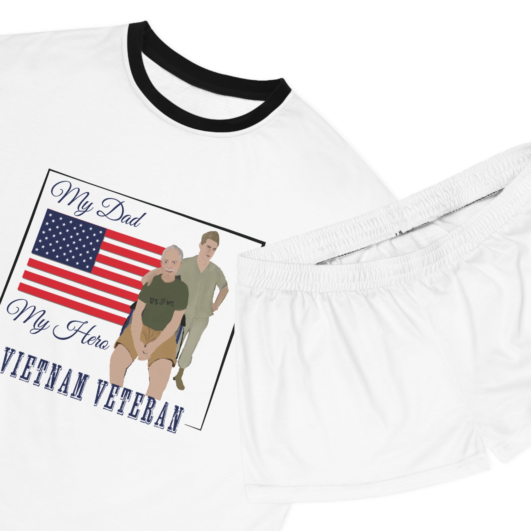 Short Pajama Set: Patriotic - My Dad My Hero