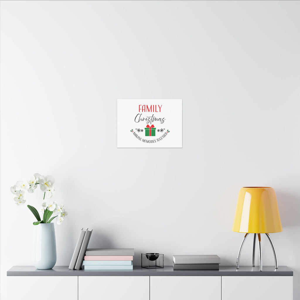 Canvas Wall Art: Family Christmas -Making Memories Together