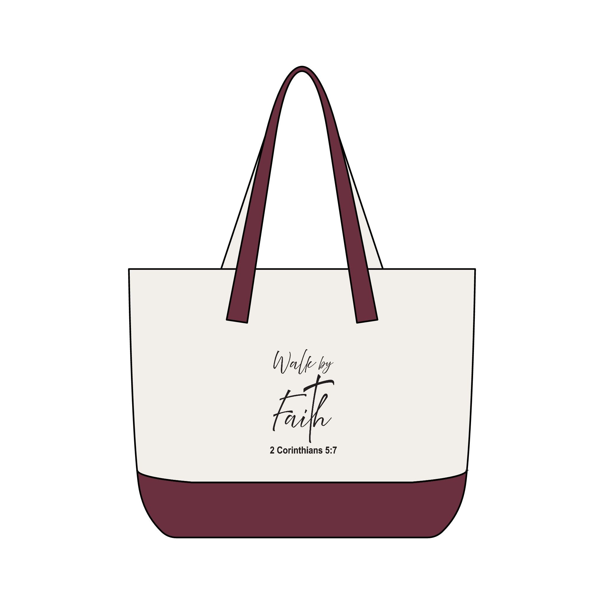 Tote Bag:  Inspirational - Walk by faith