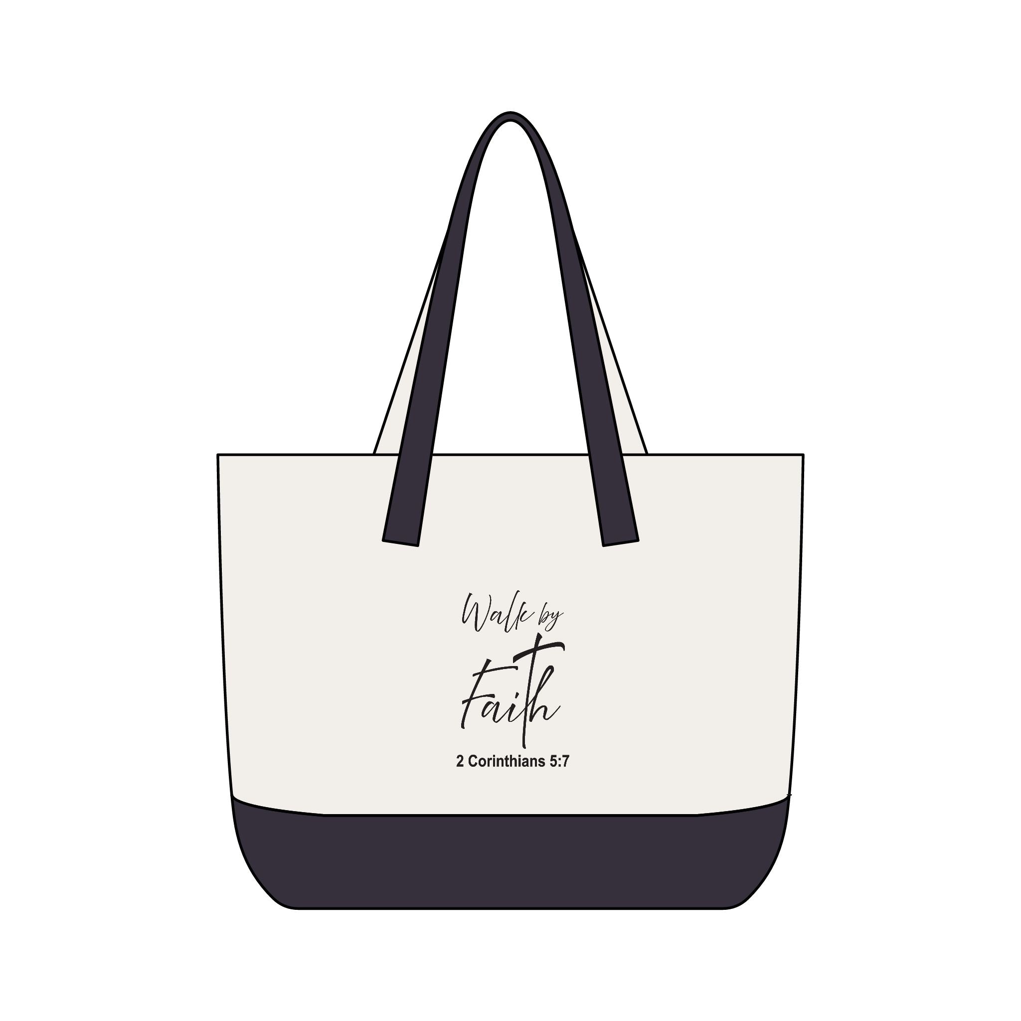 Tote Bag:  Inspirational - Walk by faith
