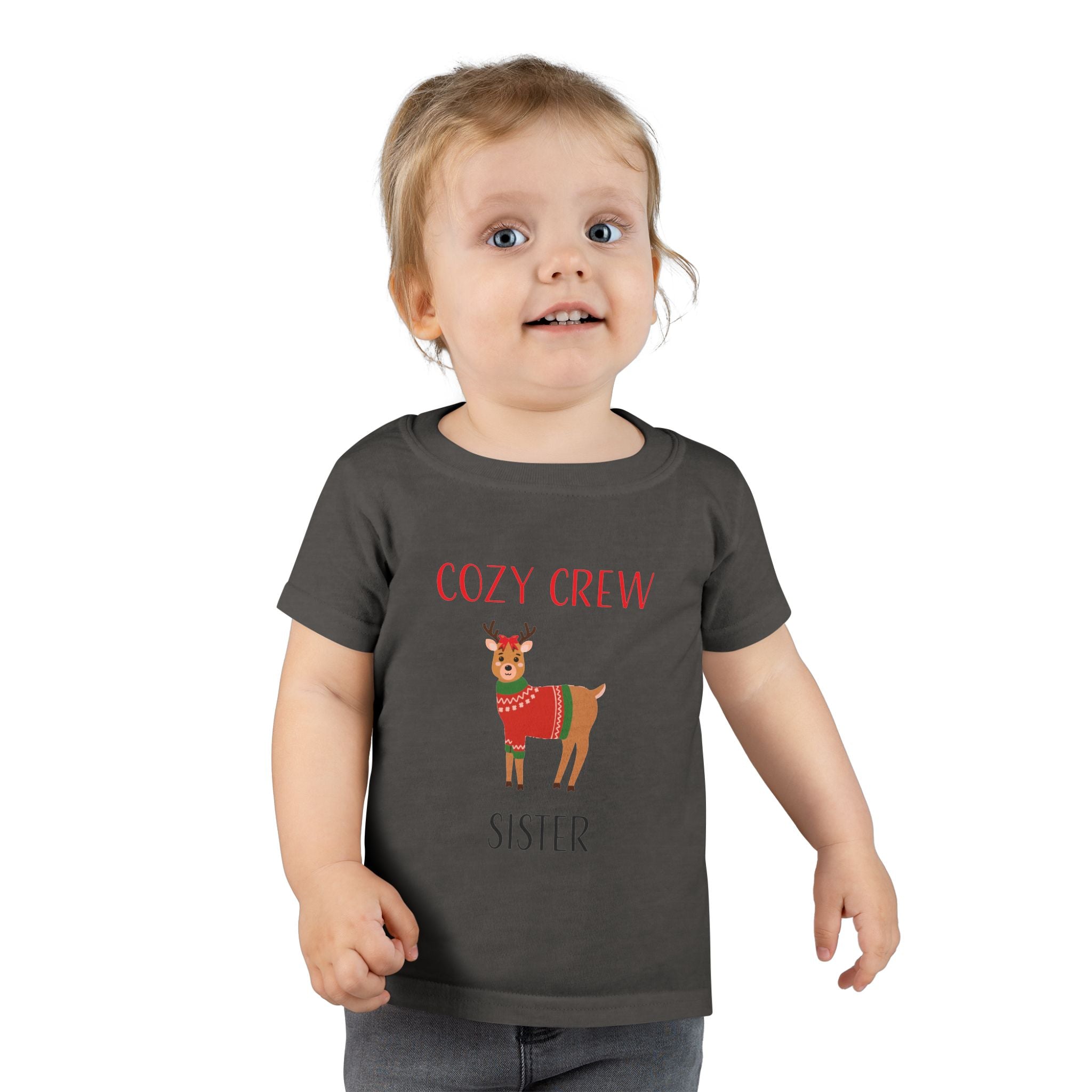 Teeshirt: Cozy Crew Reindeer Sister (Toddler)