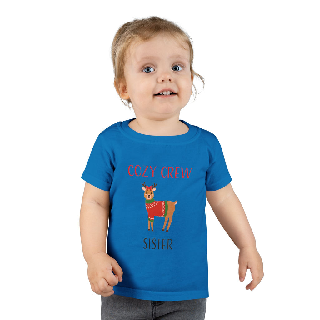 Teeshirt: Cozy Crew Reindeer Sister (Toddler)