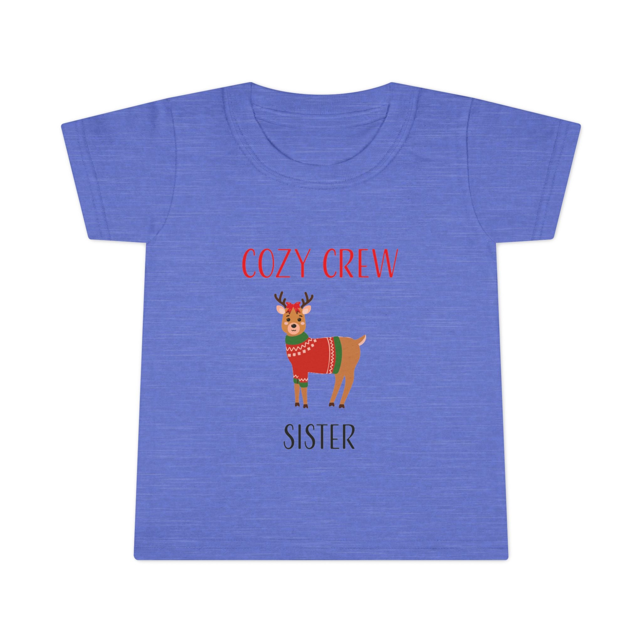 Teeshirt: Cozy Crew Reindeer Sister (Toddler)