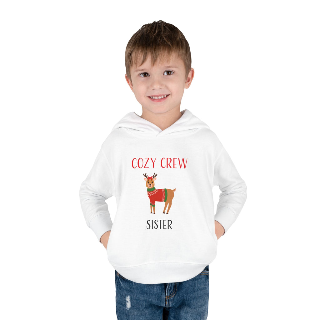 Hoodie: Cozy Crew Reindeer Sister (Toddler)