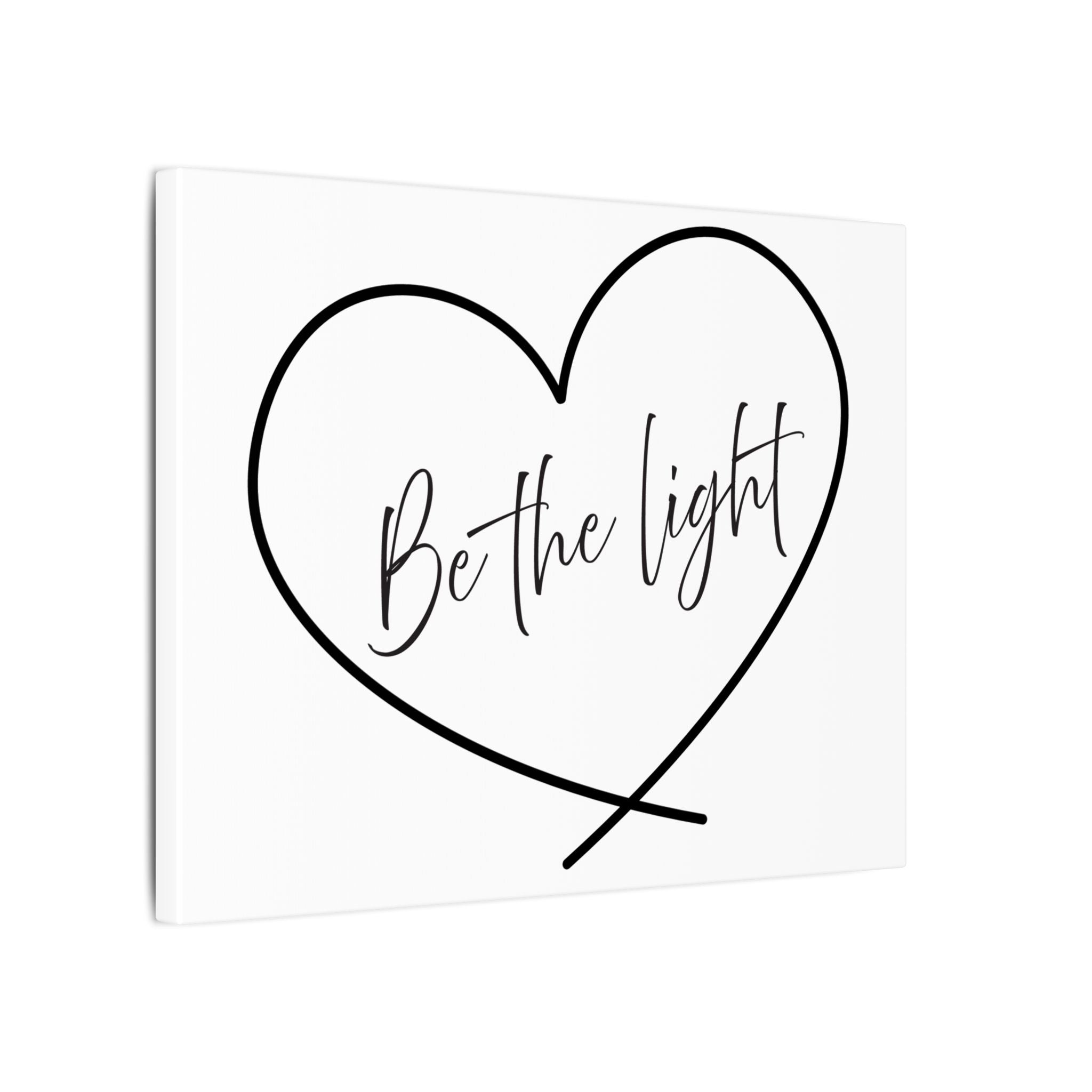 Canvas Wall Art:  Inspirational - Be the Light Heart