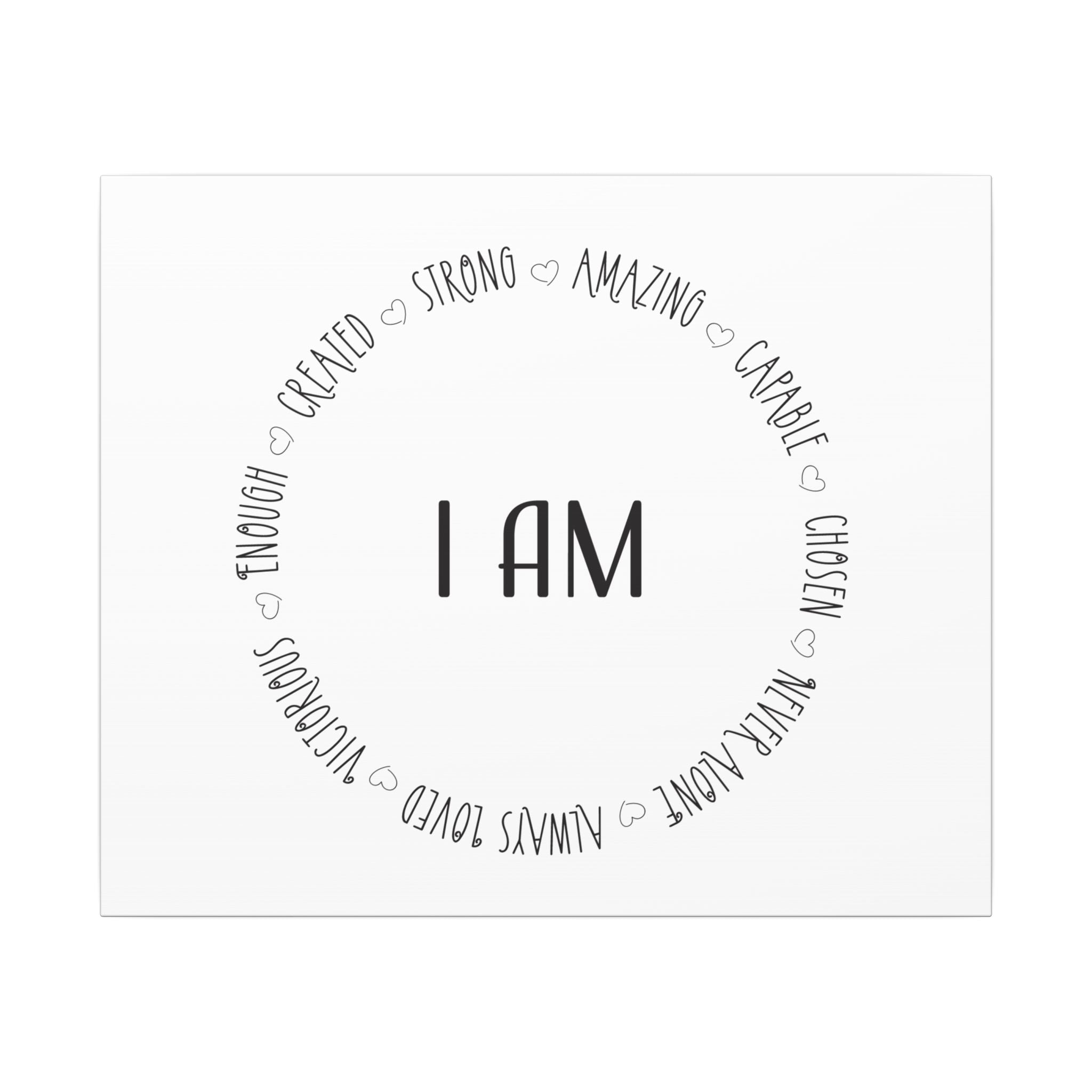 Canvas Wall Art:  Inspirational - I AM Affirmation