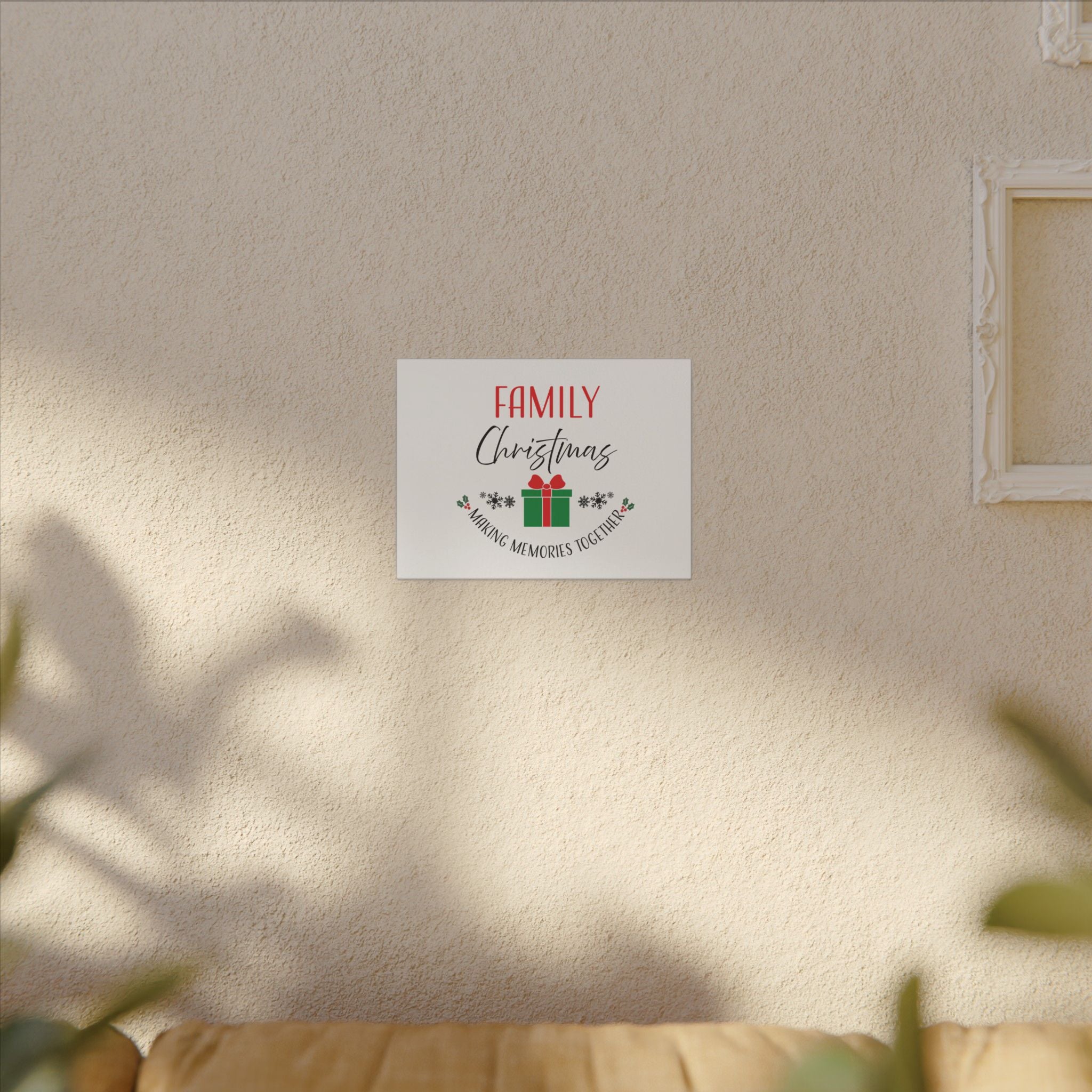 Canvas Wall Art: Family Christmas -Making Memories Together