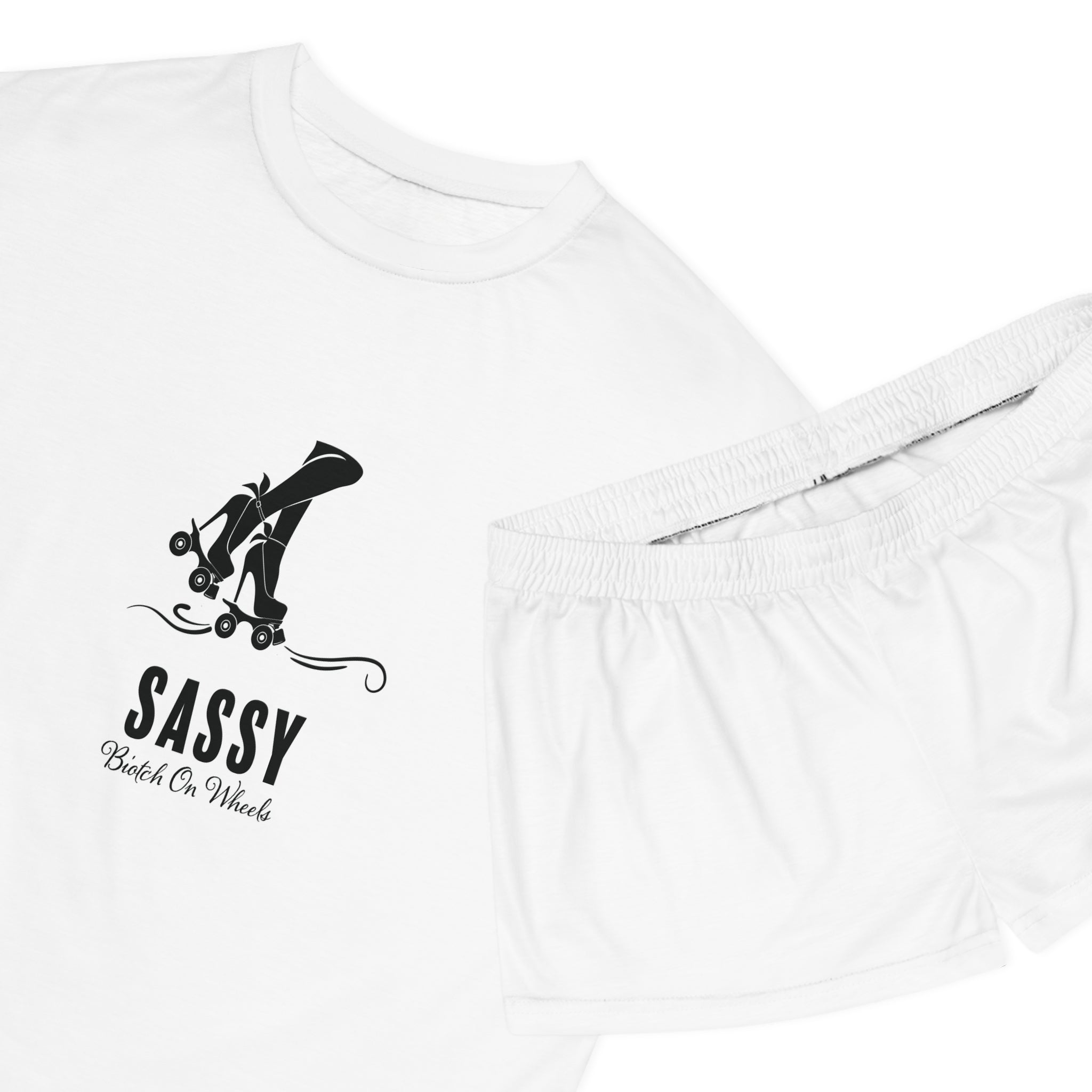 Short Pajama Set: Sassy Bitoch on Wheels