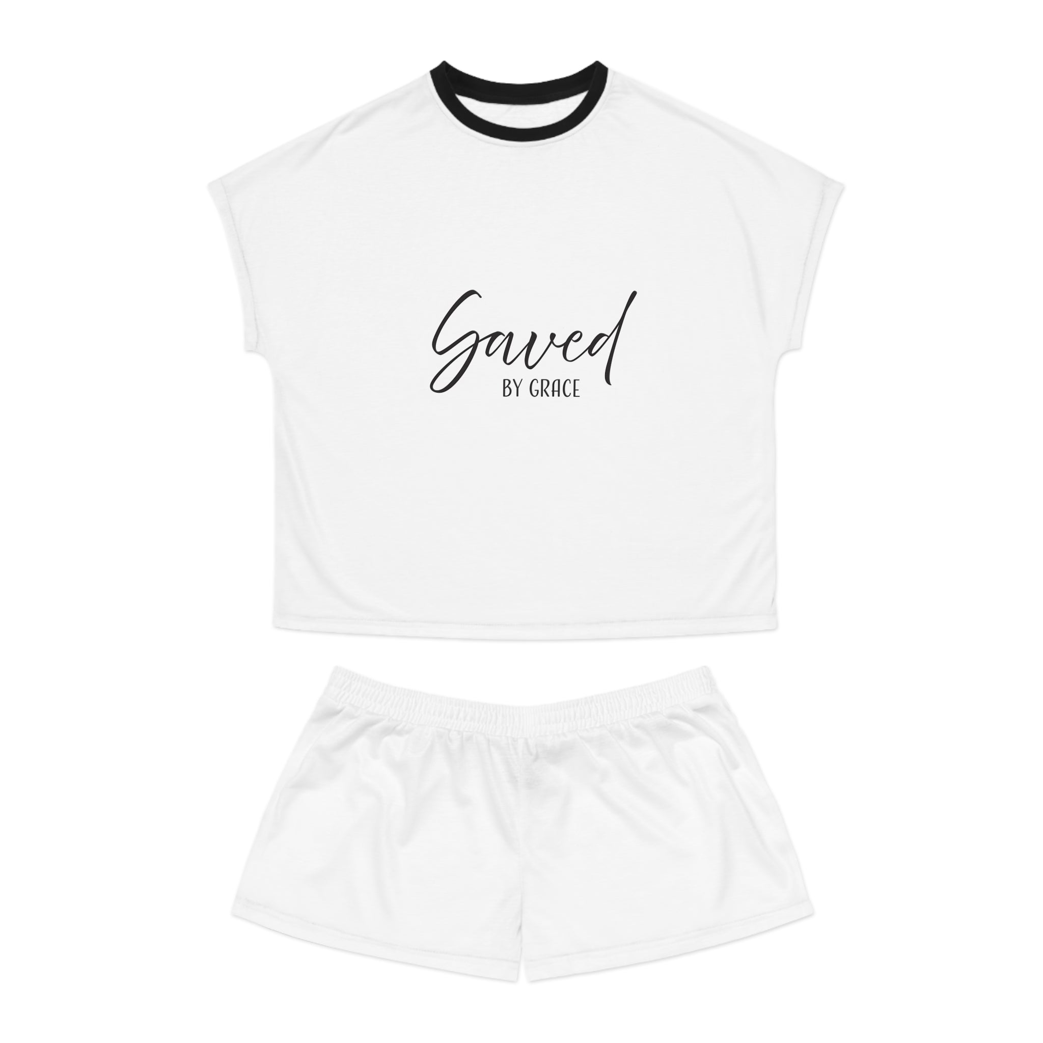 Short Pajama Set: Inspirational - Saved by Grace