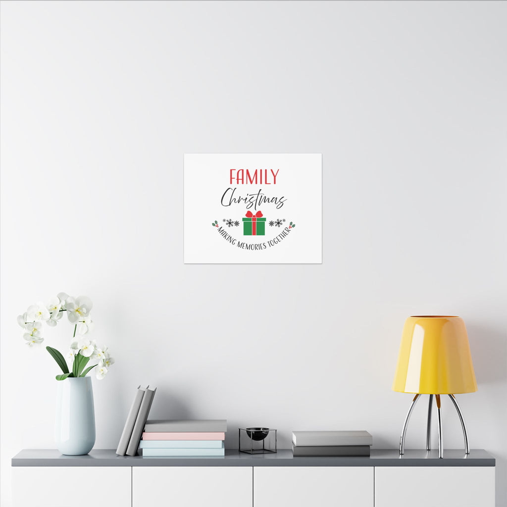 Canvas Wall Art: Family Christmas -Making Memories Together