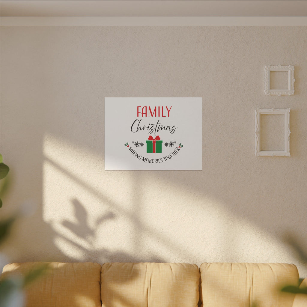 Canvas Wall Art: Family Christmas -Making Memories Together