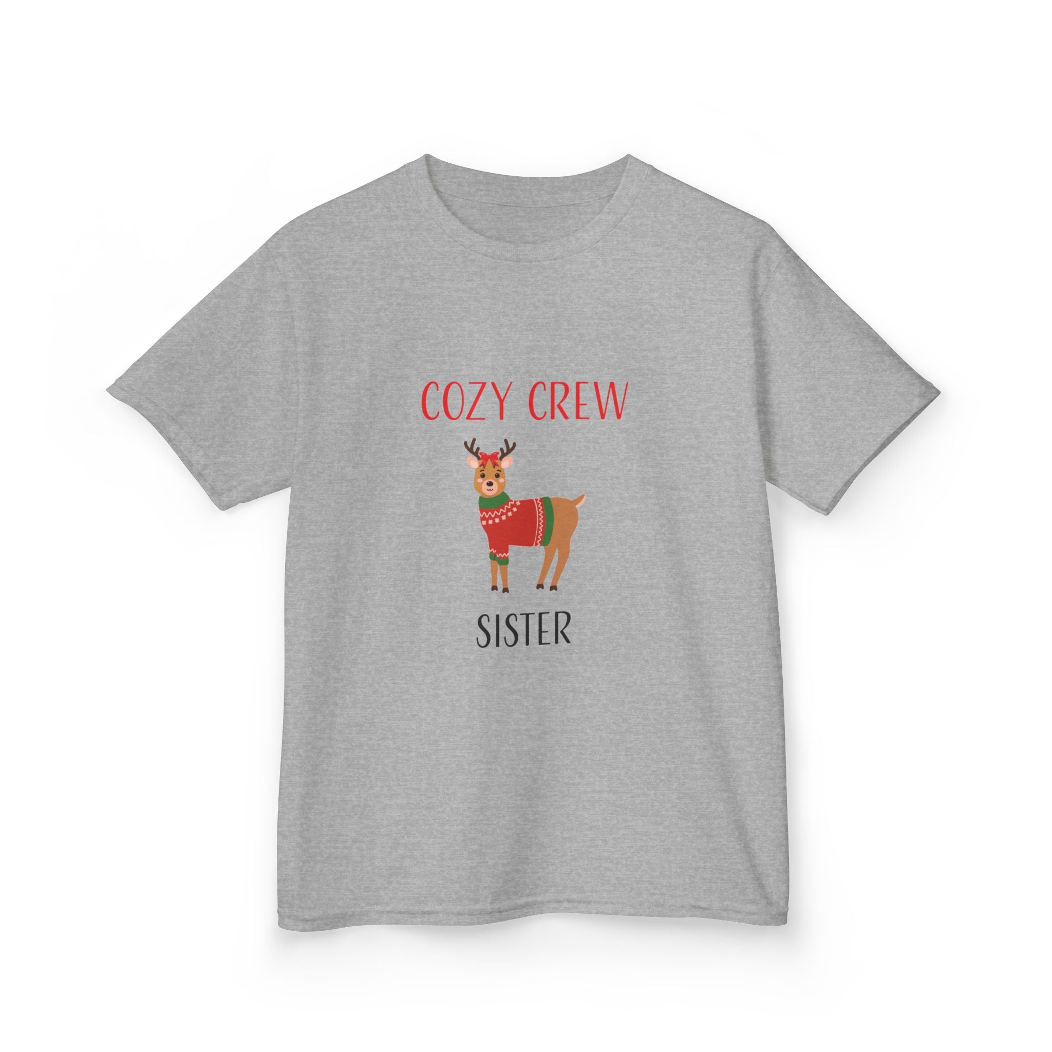 Teeshirt: Cozy Crew Reindeer Sister (Kids)