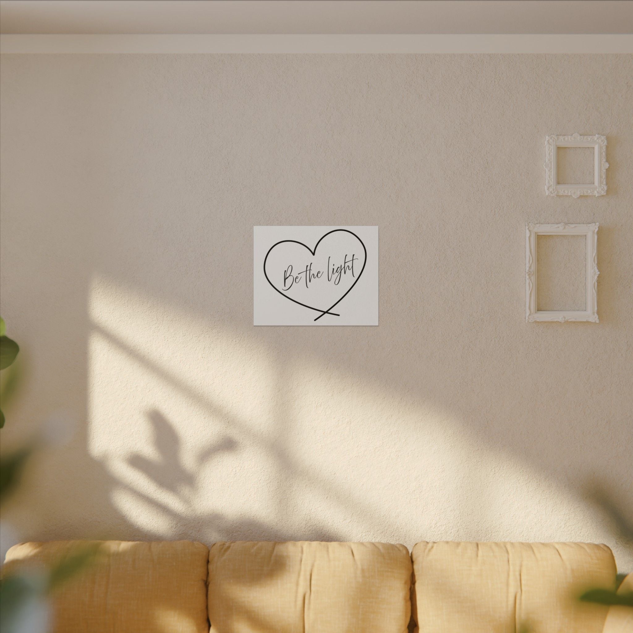 Canvas Wall Art:  Inspirational - Be the Light Heart