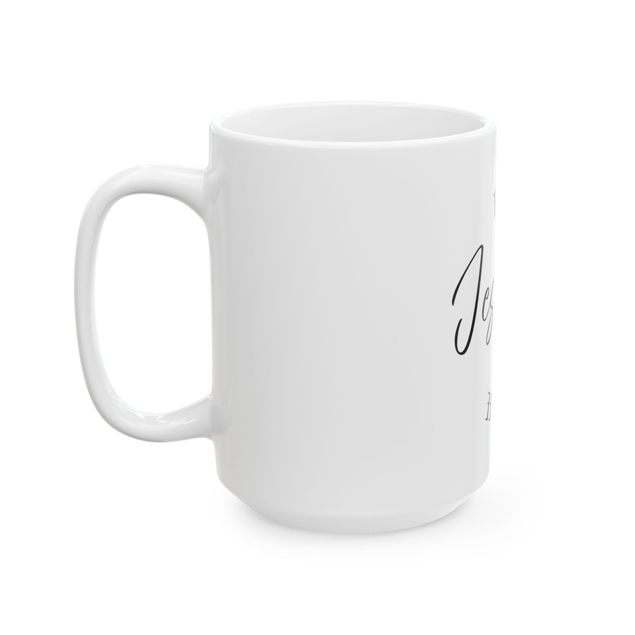 Ceramic Mug: Inspirational - Jesus (white)