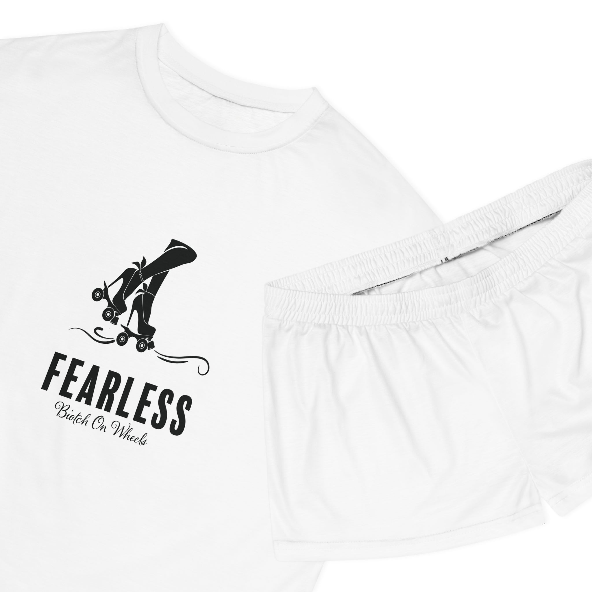 Short Pajama Set: Fearless Biotch on Wheels