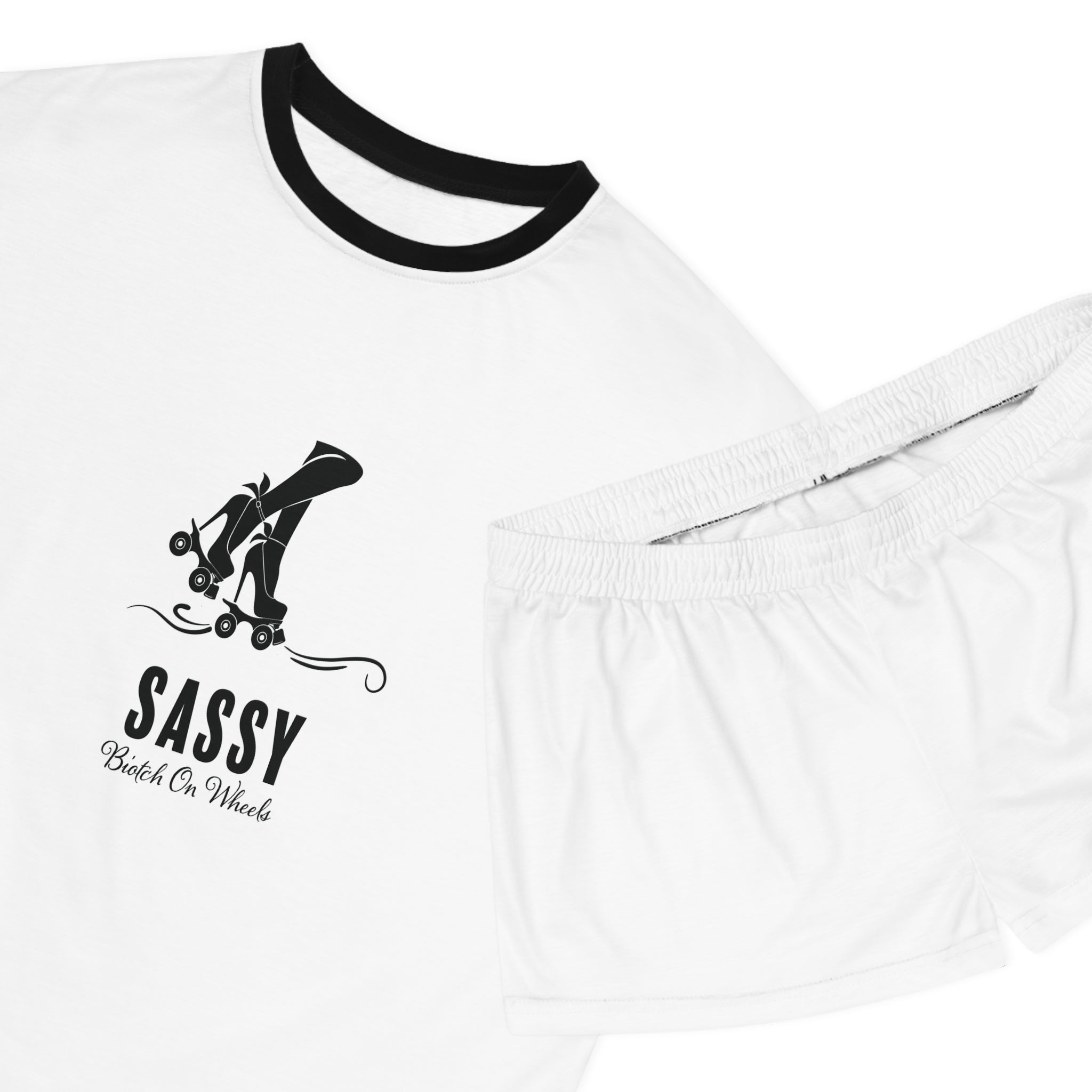 Short Pajama Set: Sassy Bitoch on Wheels