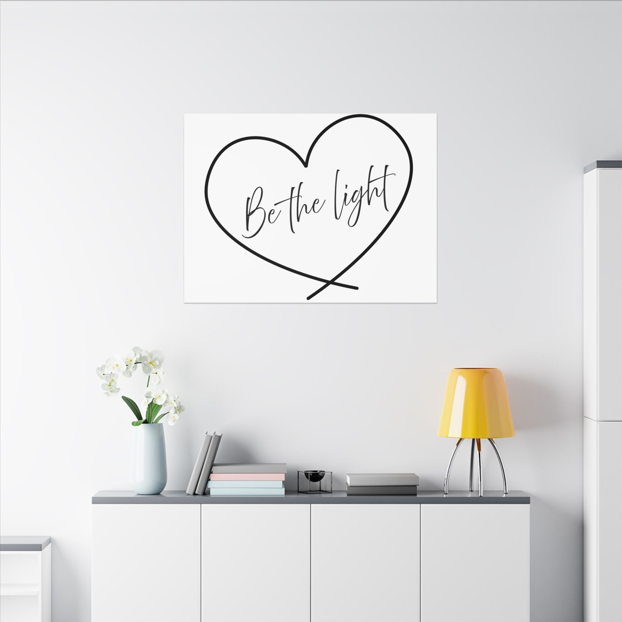 Canvas Wall Art:  Inspirational - Be the Light Heart