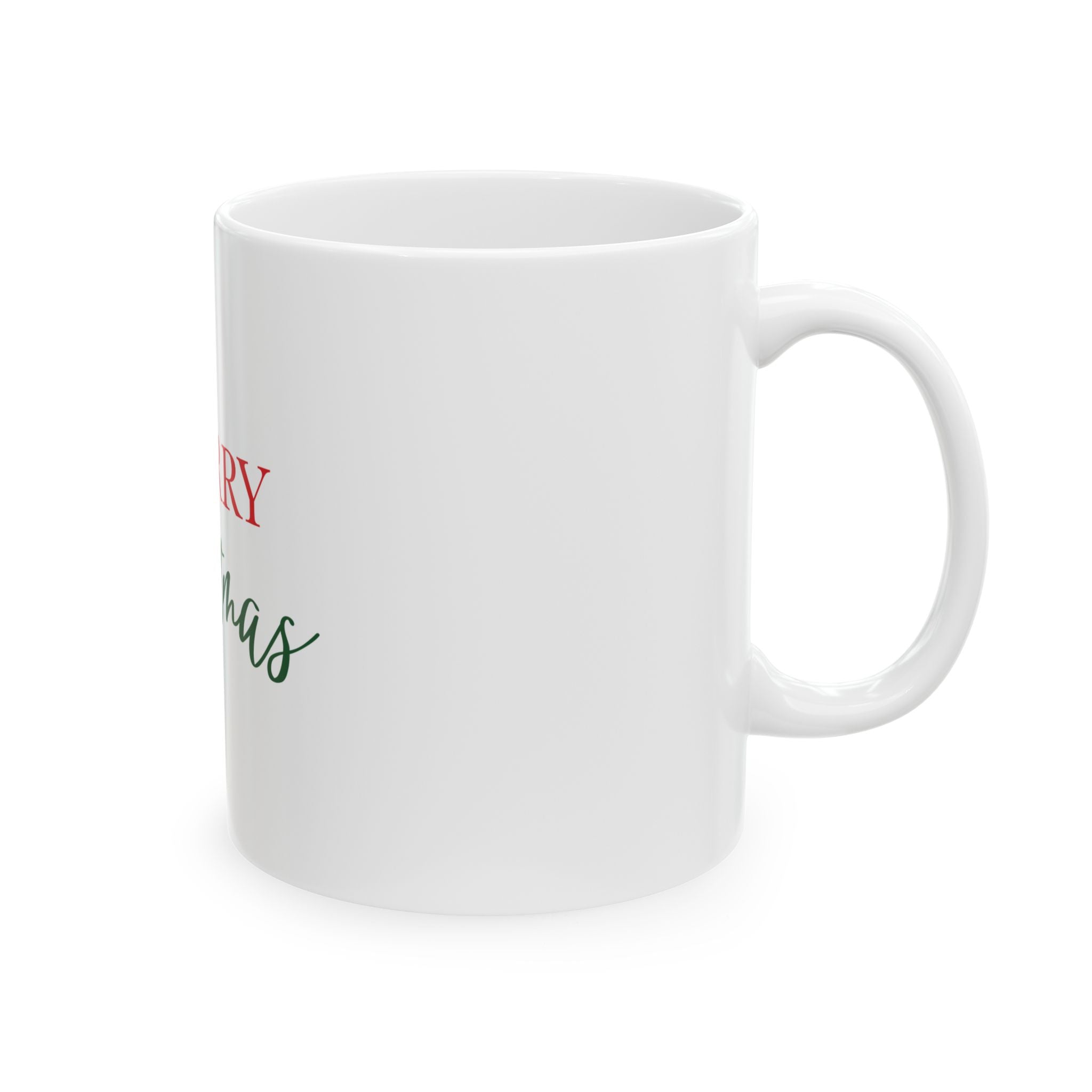 Ceramic Mug: Merry Christmas Script