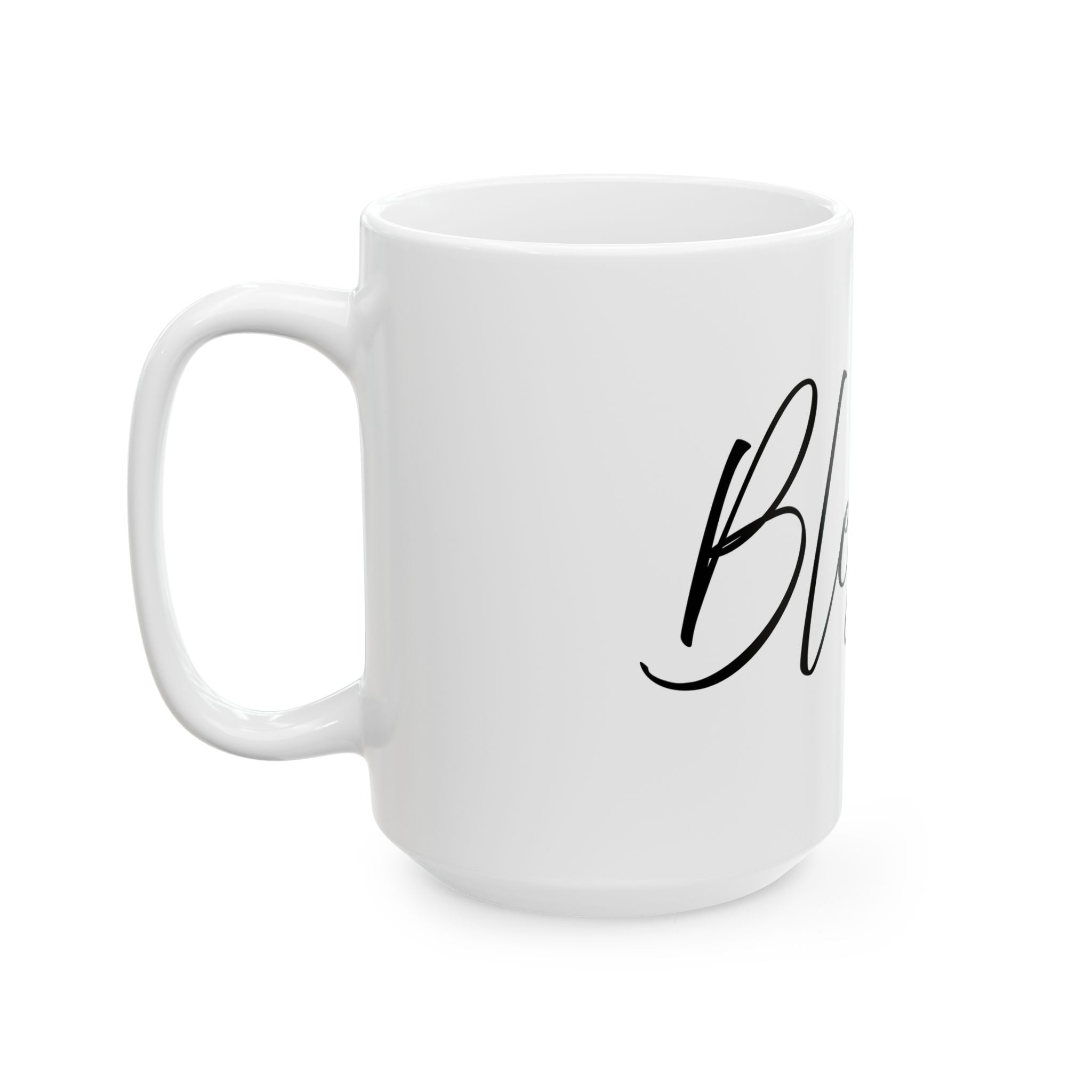 Ceramic Mug: Inspirational - Blessed (white)