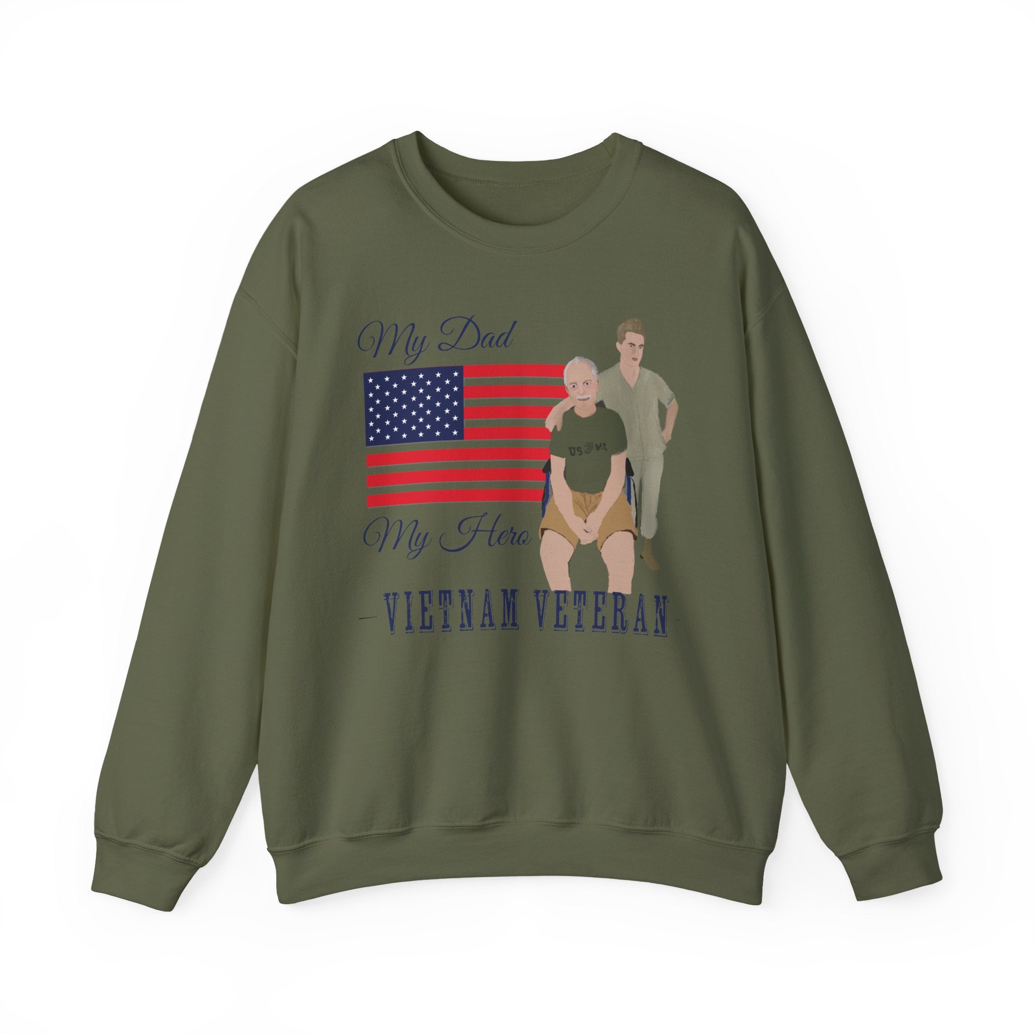 Sweatshirt - Patriotic - My Dad My Hero (Vietnam Veteran)