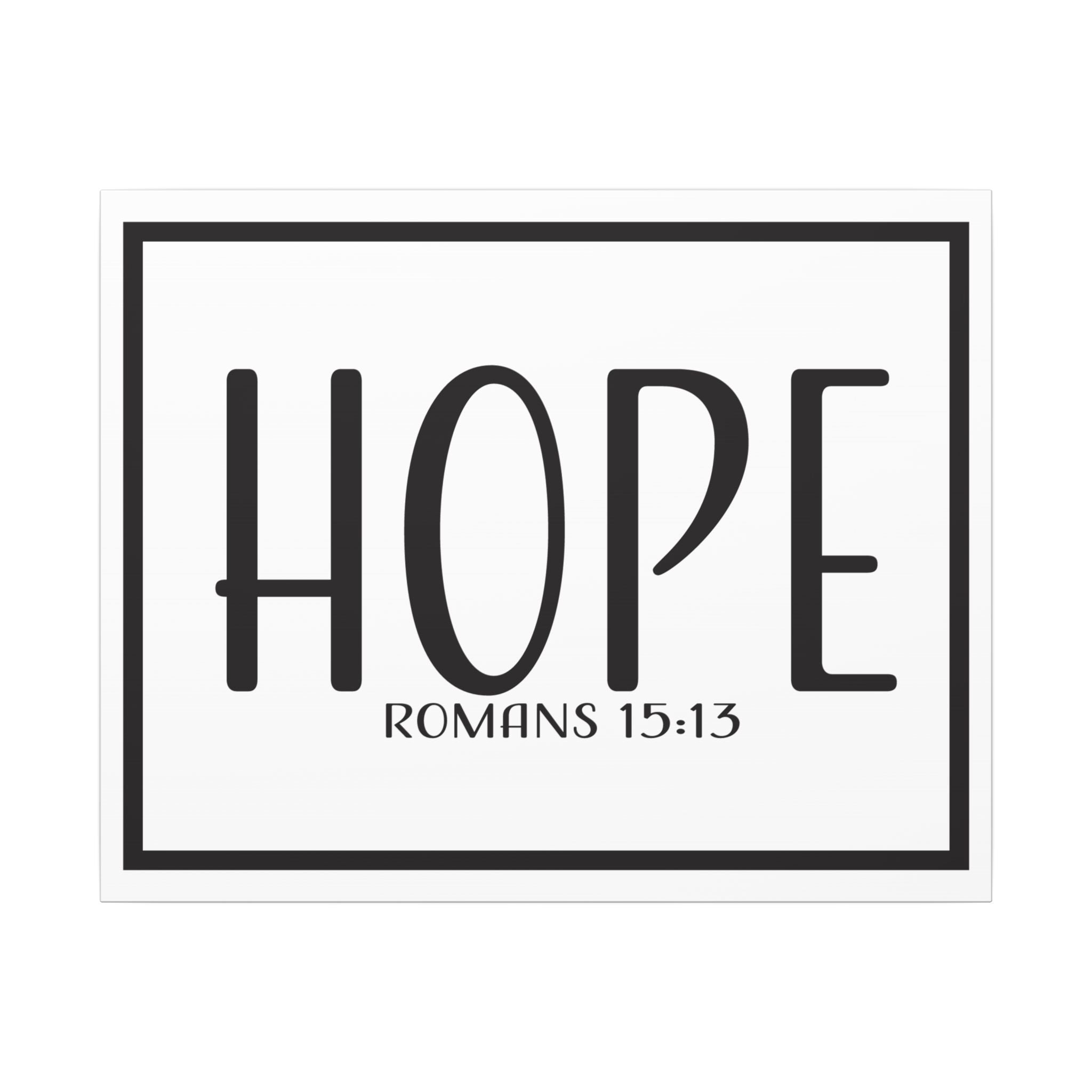Canvas Wall Art:  Inspirational - Hope Romans 15:13