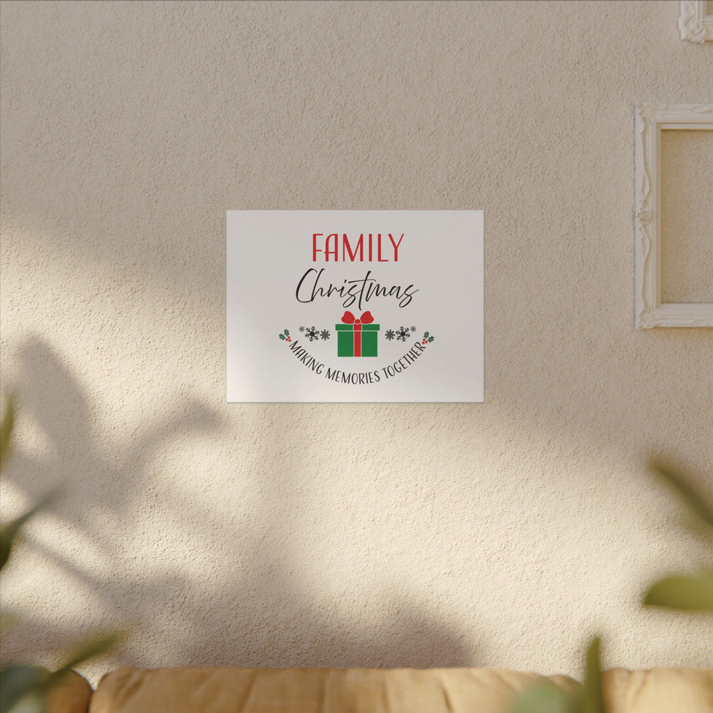 Canvas Wall Art: Family Christmas -Making Memories Together