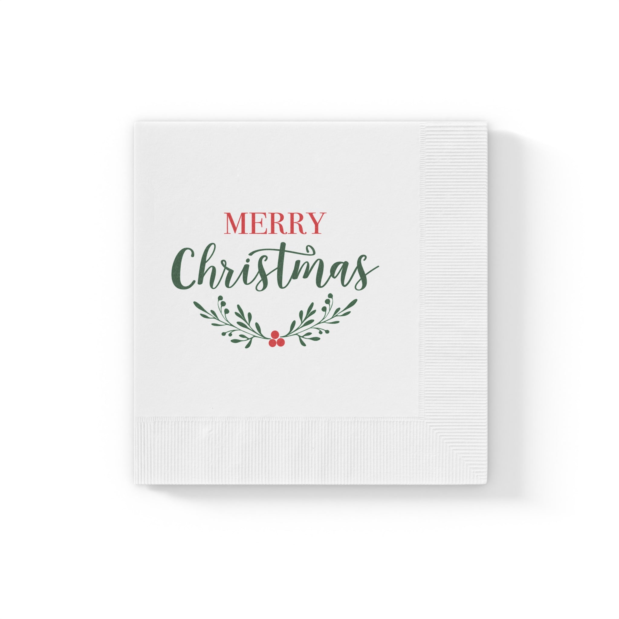 Napkins: Festive Holiday - Merry Christmas